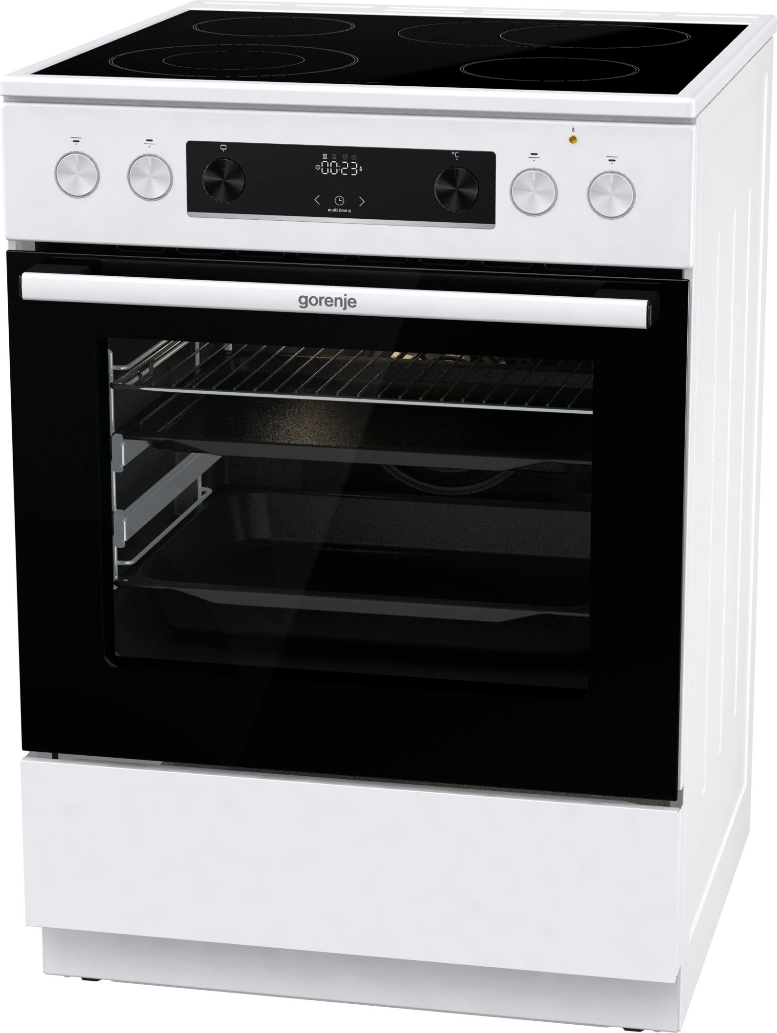 GORENJE Elektro-Standherd »GECS6C70WPA«, mit 2-fach-Teleskopauszug, Aqua Clean, Knusprig genießen – ganz ohne Extra-Kalorien - dank AirFry-Funktion