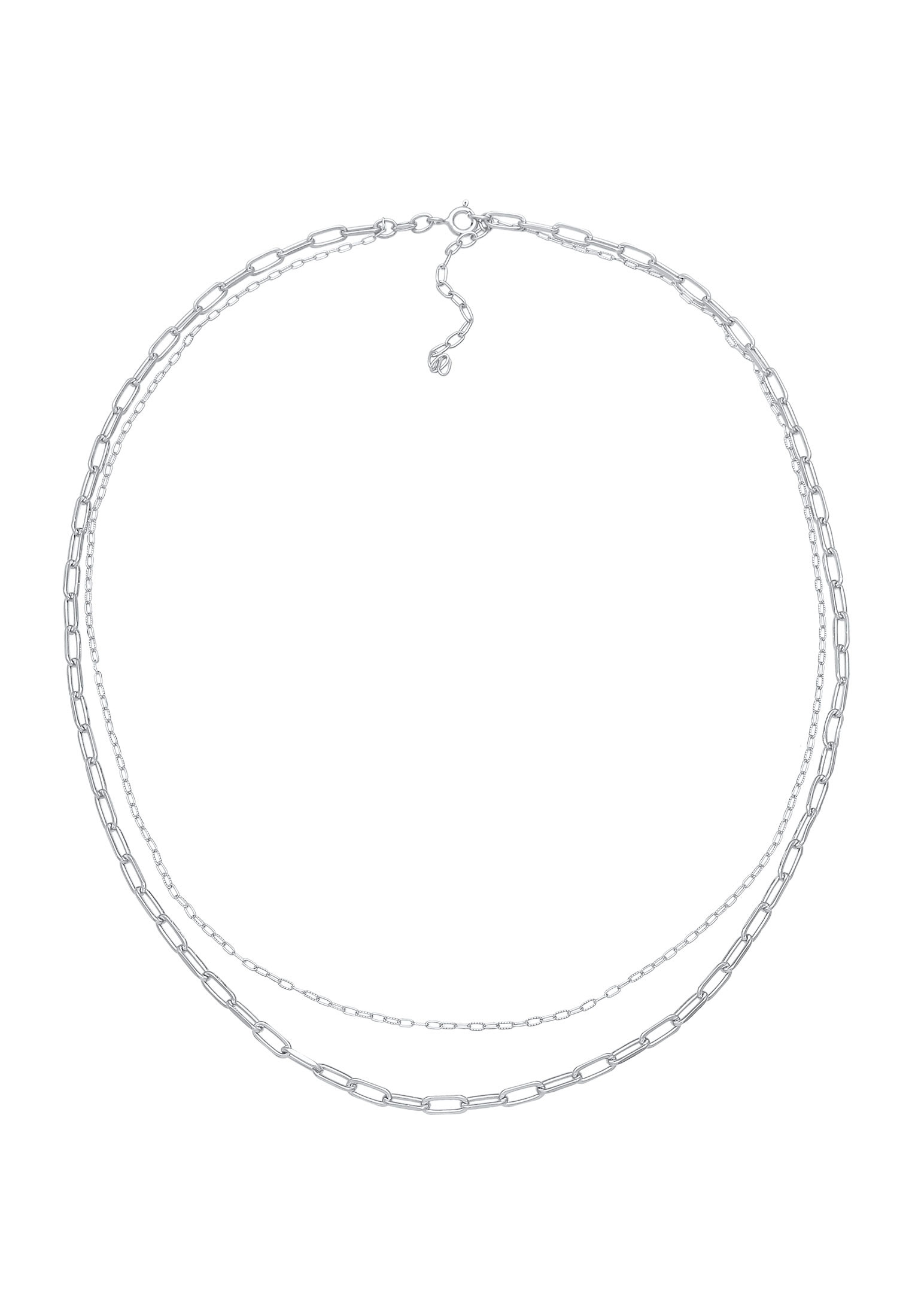 Elli Gliederkette »Layer Glieder Oval Basic Chunky Chain 925 Silber«