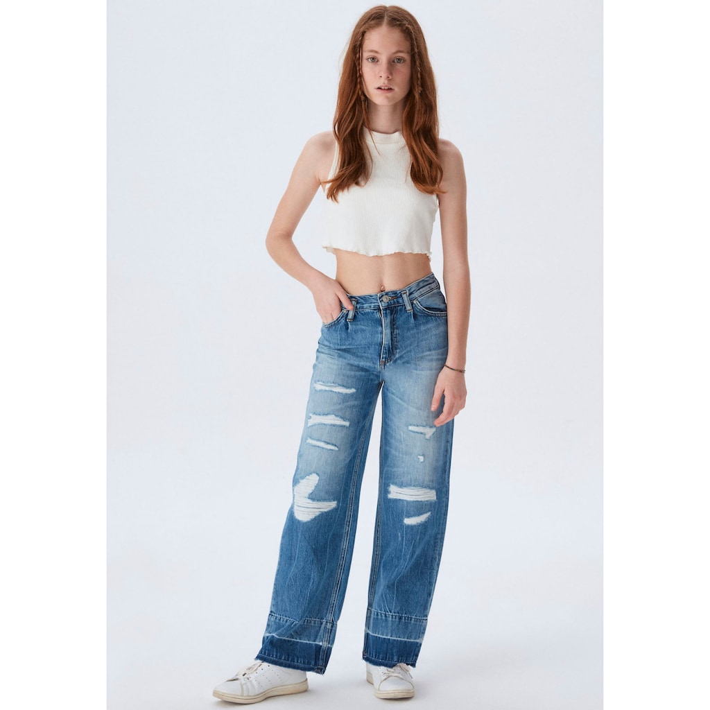 LTB Weite Jeans »FELICIA«, mit Destroyed-Effekten, for GIRLS