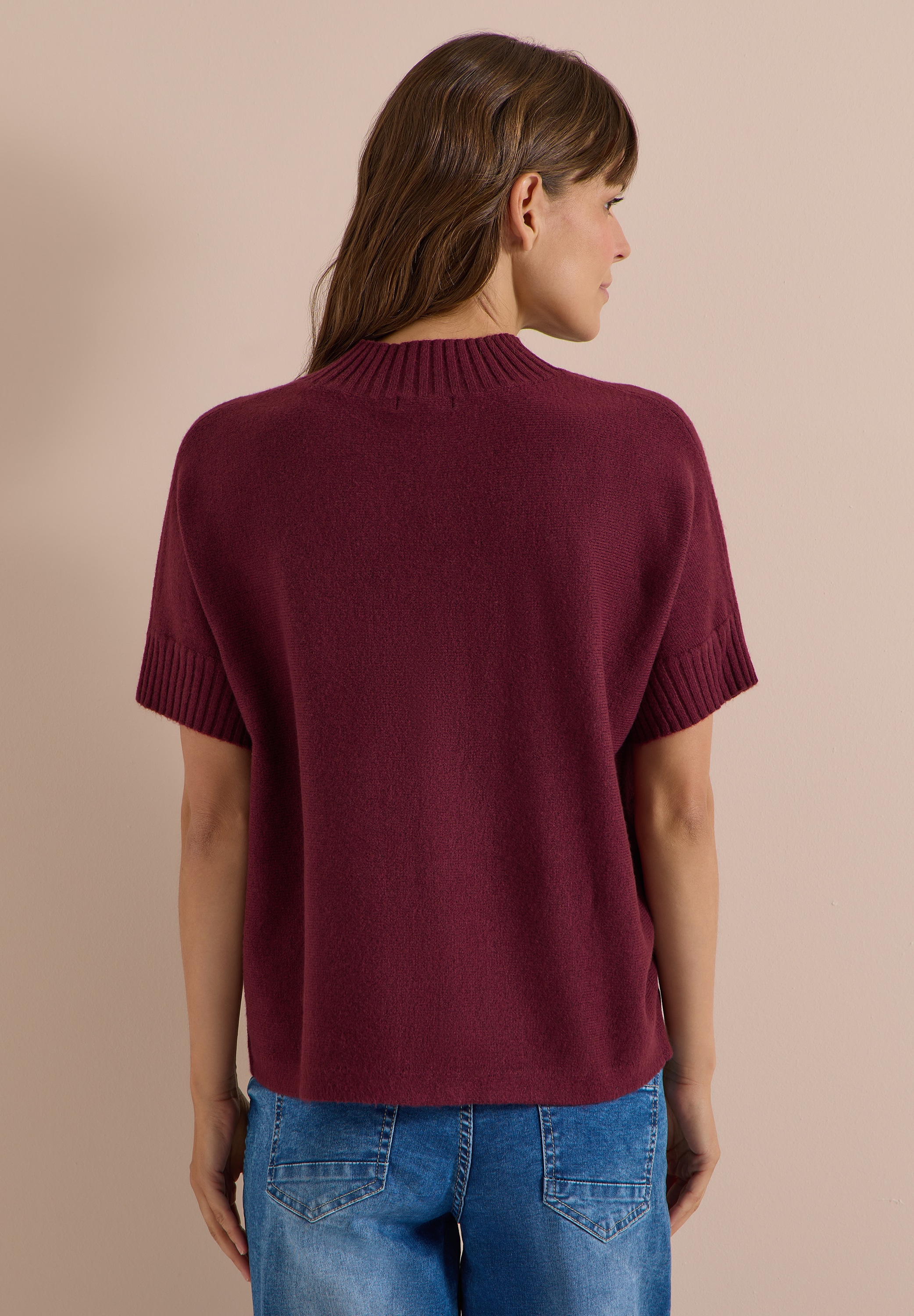 Cecil Kurzarmpullover im angenehmen Materialmix