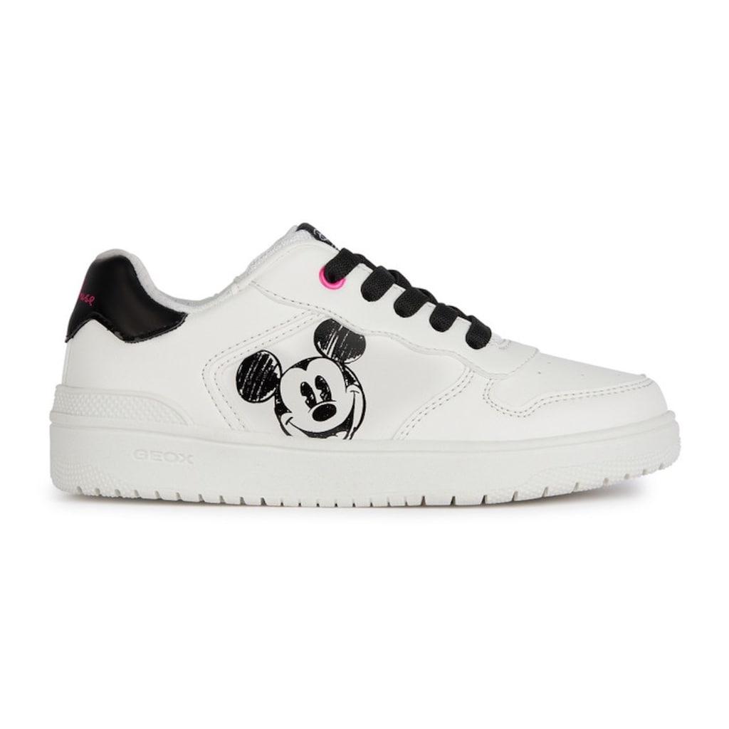 Geox Sneaker »J WASHIBA GIRL E«, Slip On Sneaker, Schlupfschuh, Slipper mit Mickey Mouse Print