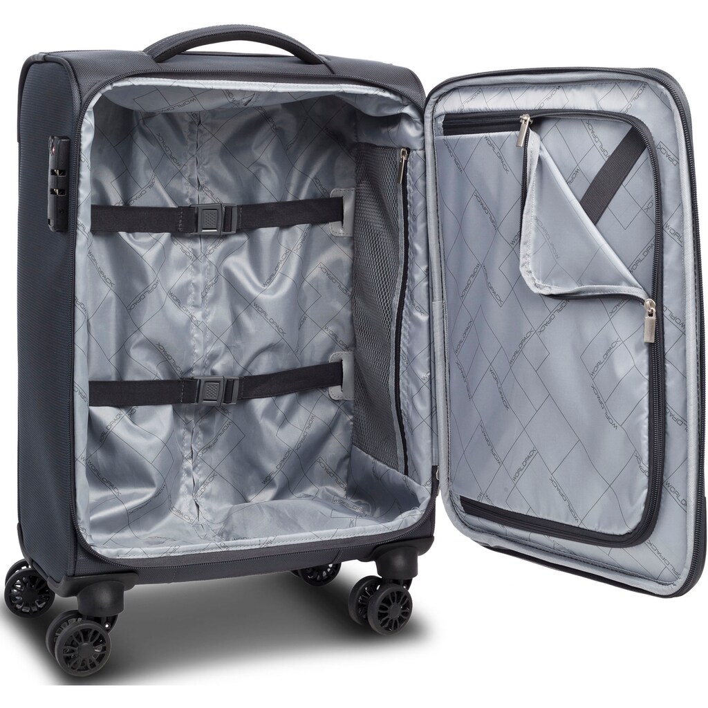 WORLDPACK Trolleyset »Dublin, dunkelgrau«, (3 tlg.)