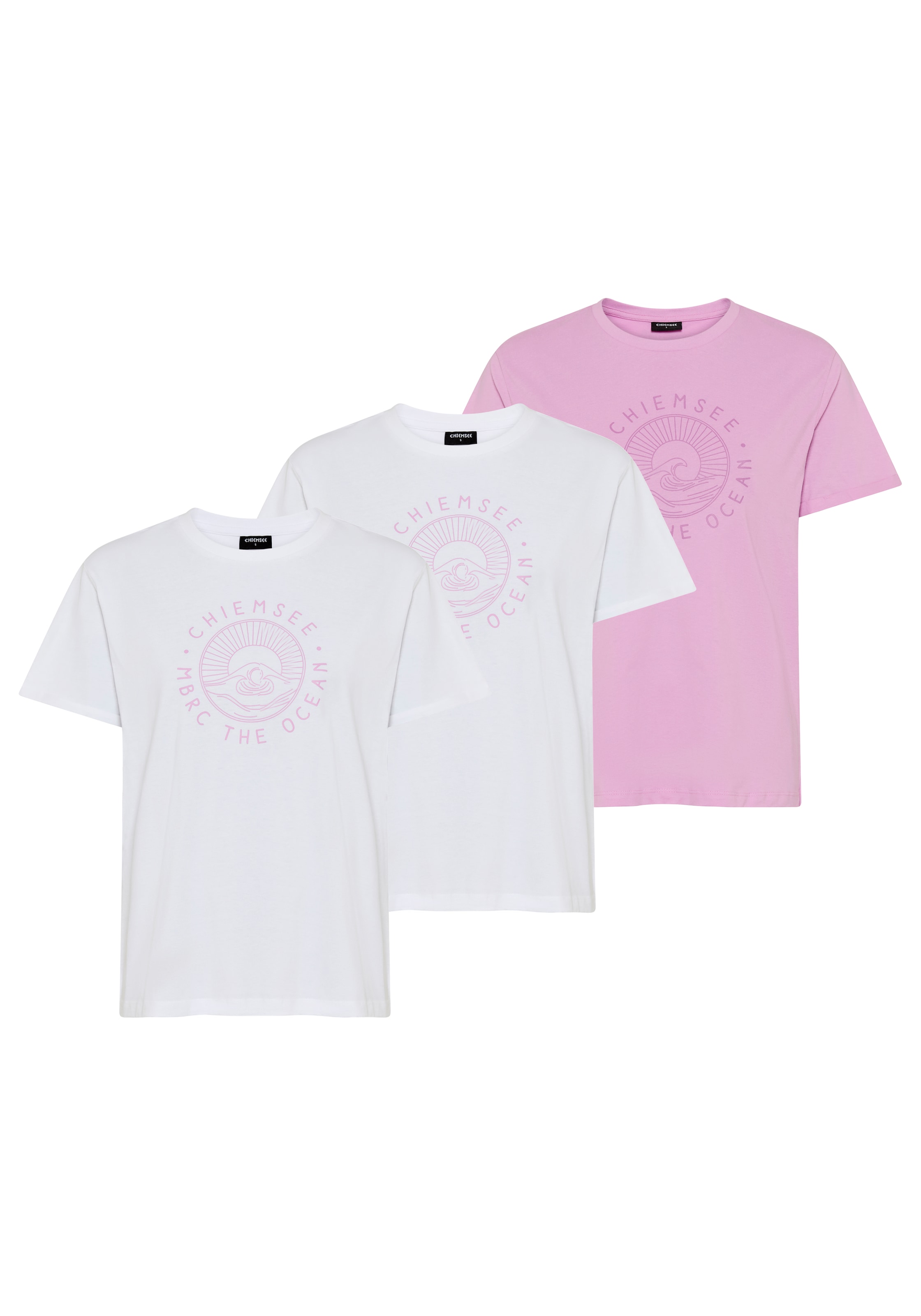 Chiemsee T-Shirt Packung, 2 figurbetonte Passform, Kurzarm, mit Frontdruck, günstig online kaufen