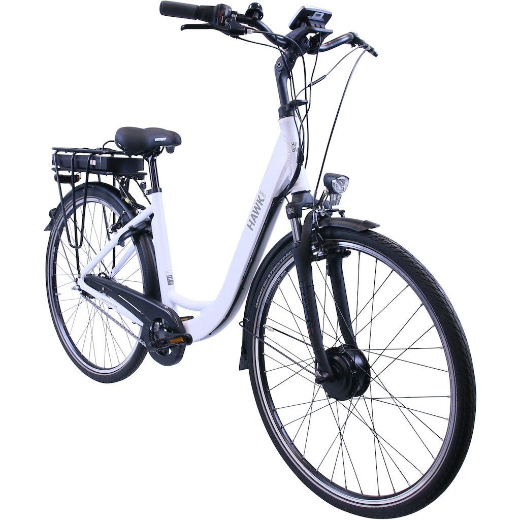 HAWK Bikes E-Bike »HAWK eCity Wave«, 7 Gang, Shimano, Nexus 7-Gang, Frontmotor 250 W