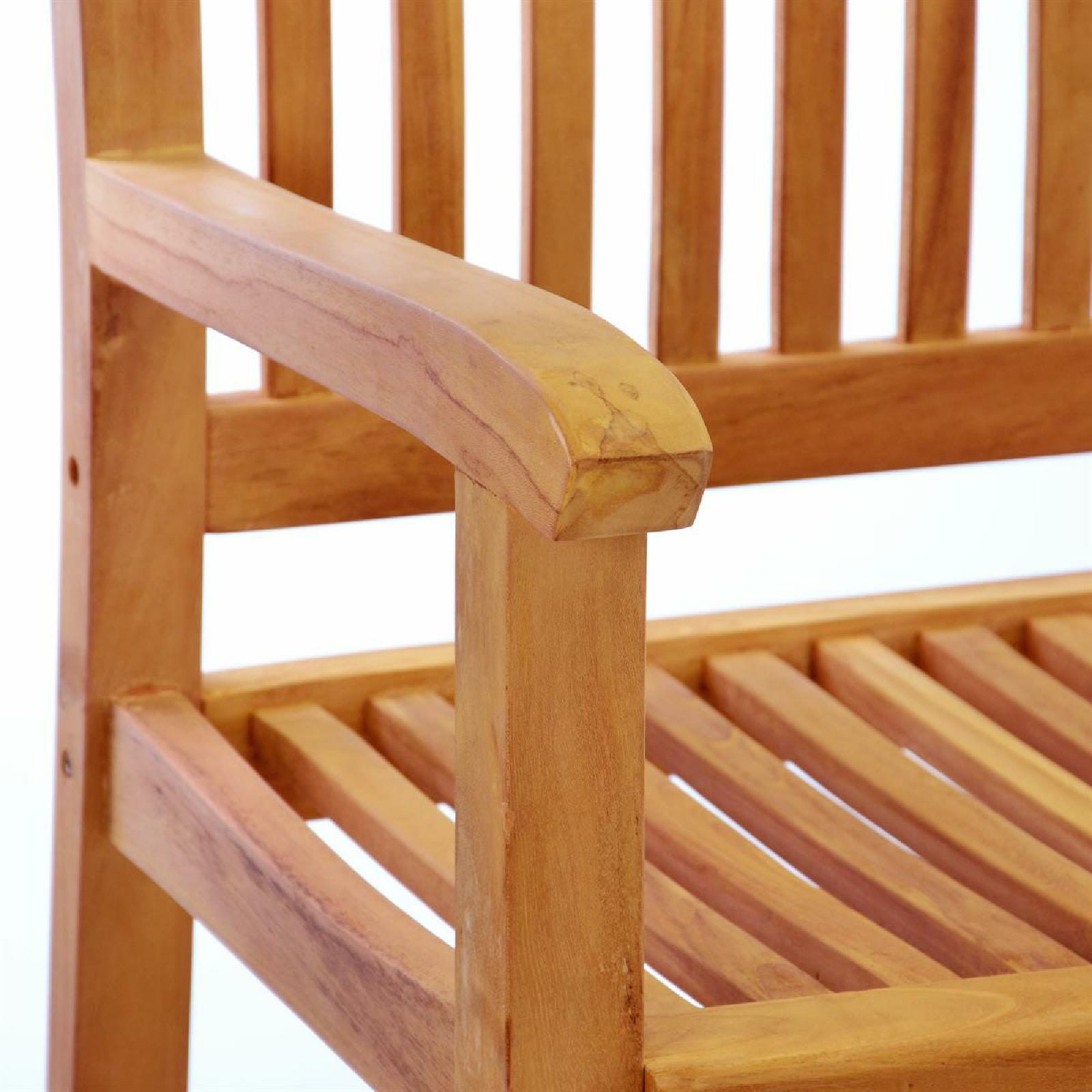 VCM Gartenstuhl »4er Sitzbank Gartenbank Landhausstil Teak Holz« () 1 Stk.