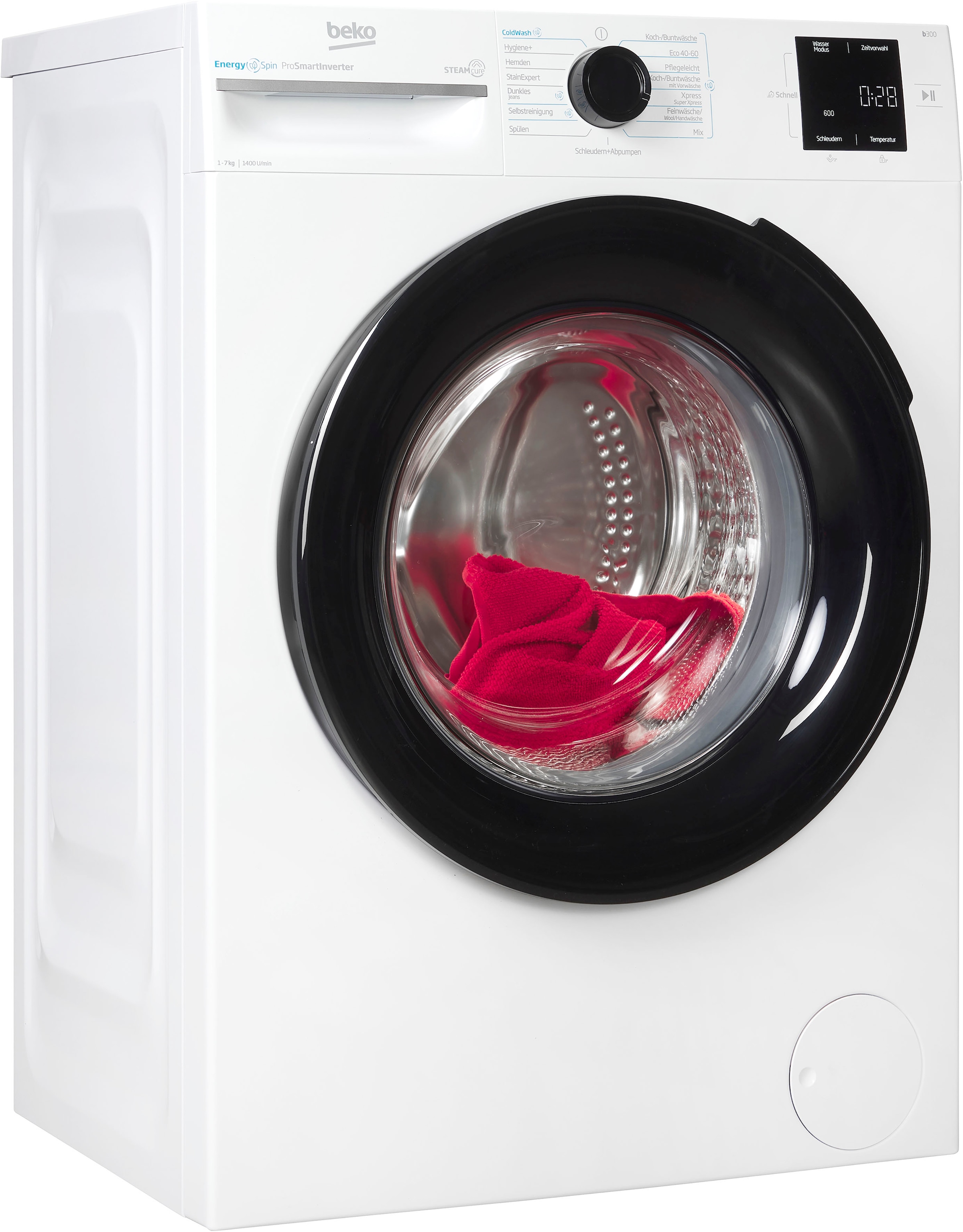 BEKO Waschmaschine »BM3WFU3741X«, 7 kg, 1400 U/min, Waschen mit EnergySpin: Bis zu 35 %...