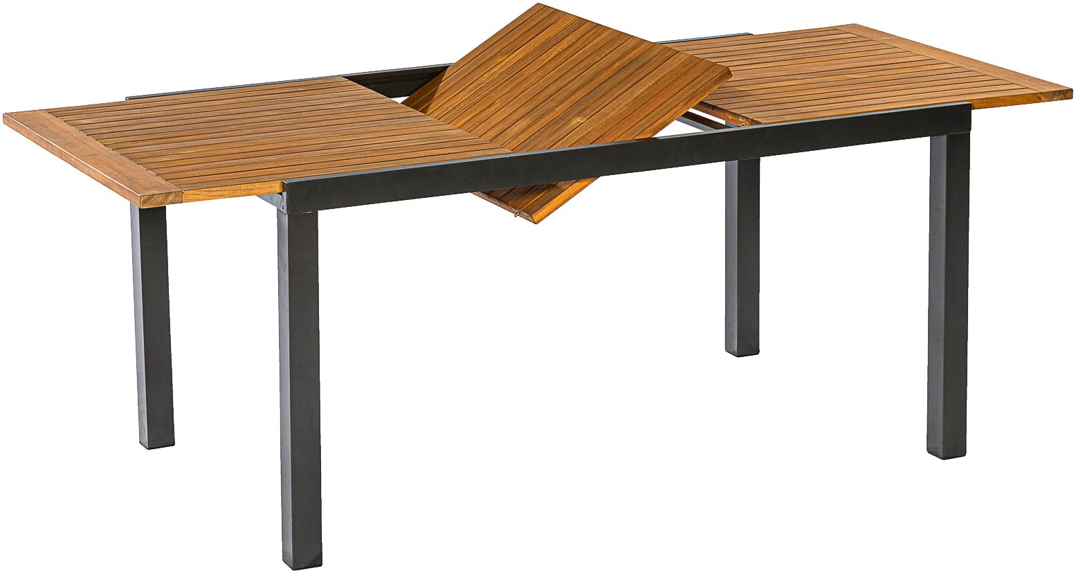 MERXX Garten-Essgruppe »»Tilos««, (Set, 13 tlg., Rückenabschluss und Armlehnen aus Akazienholz), Rückenlehne verstellbar durch Gasdruckfeder