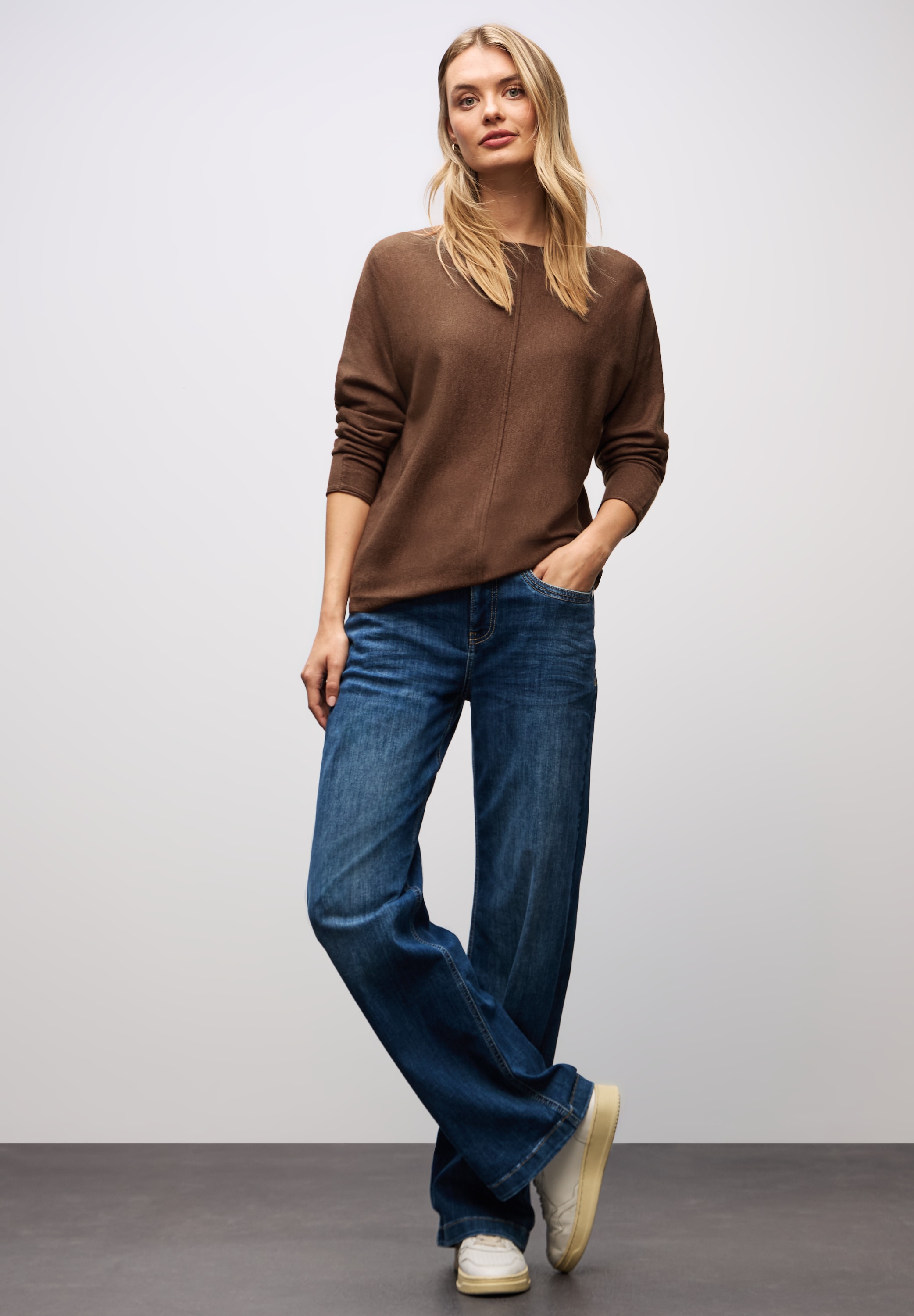 STREET ONE Strickpullover Dolman, mit U-Boot-Ausschnitt
