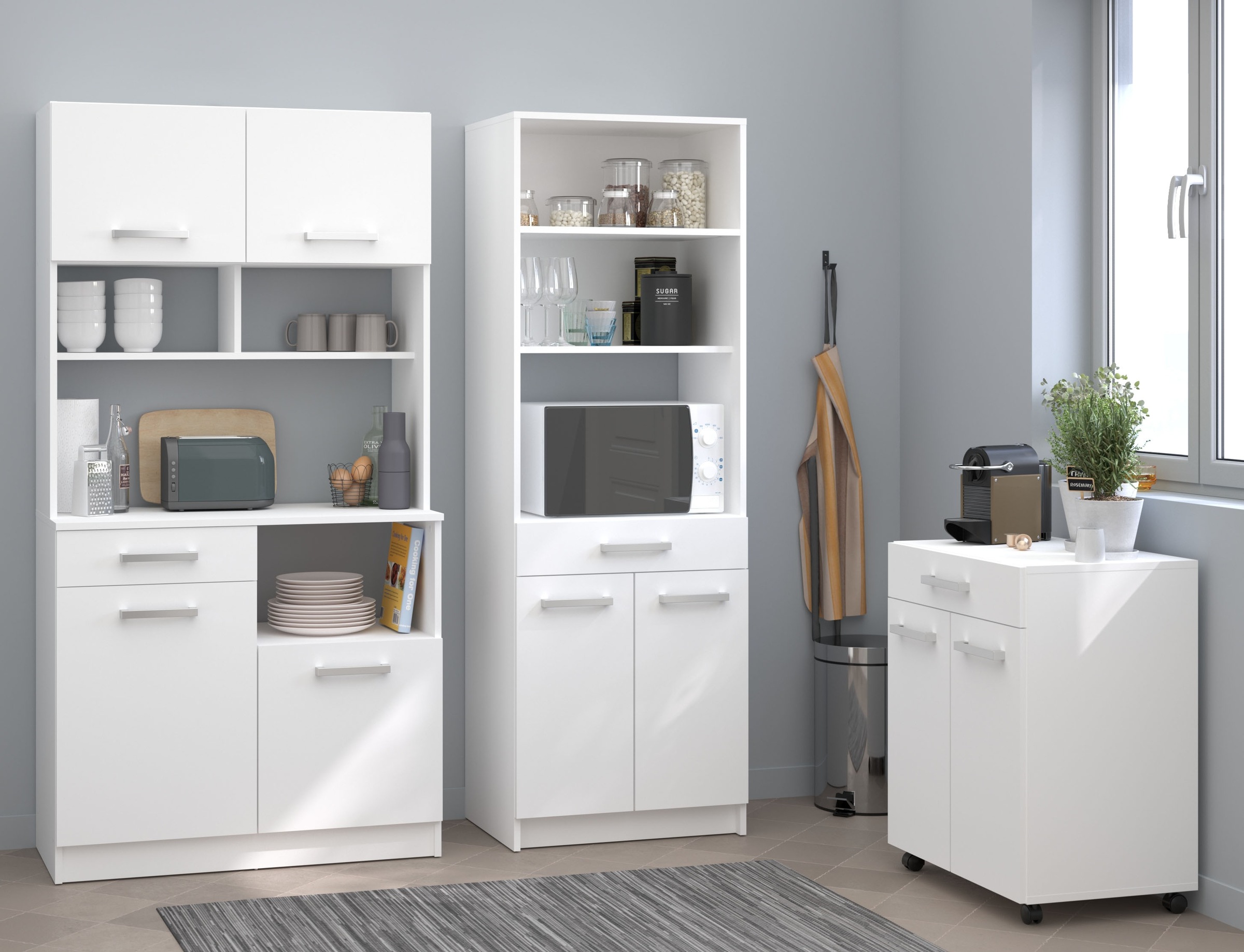 Parisot Schrank-Set "Buffet Set Uno 4" 3 Stk. tlg. zeitlos, pflegeleicht, v günstig online kaufen