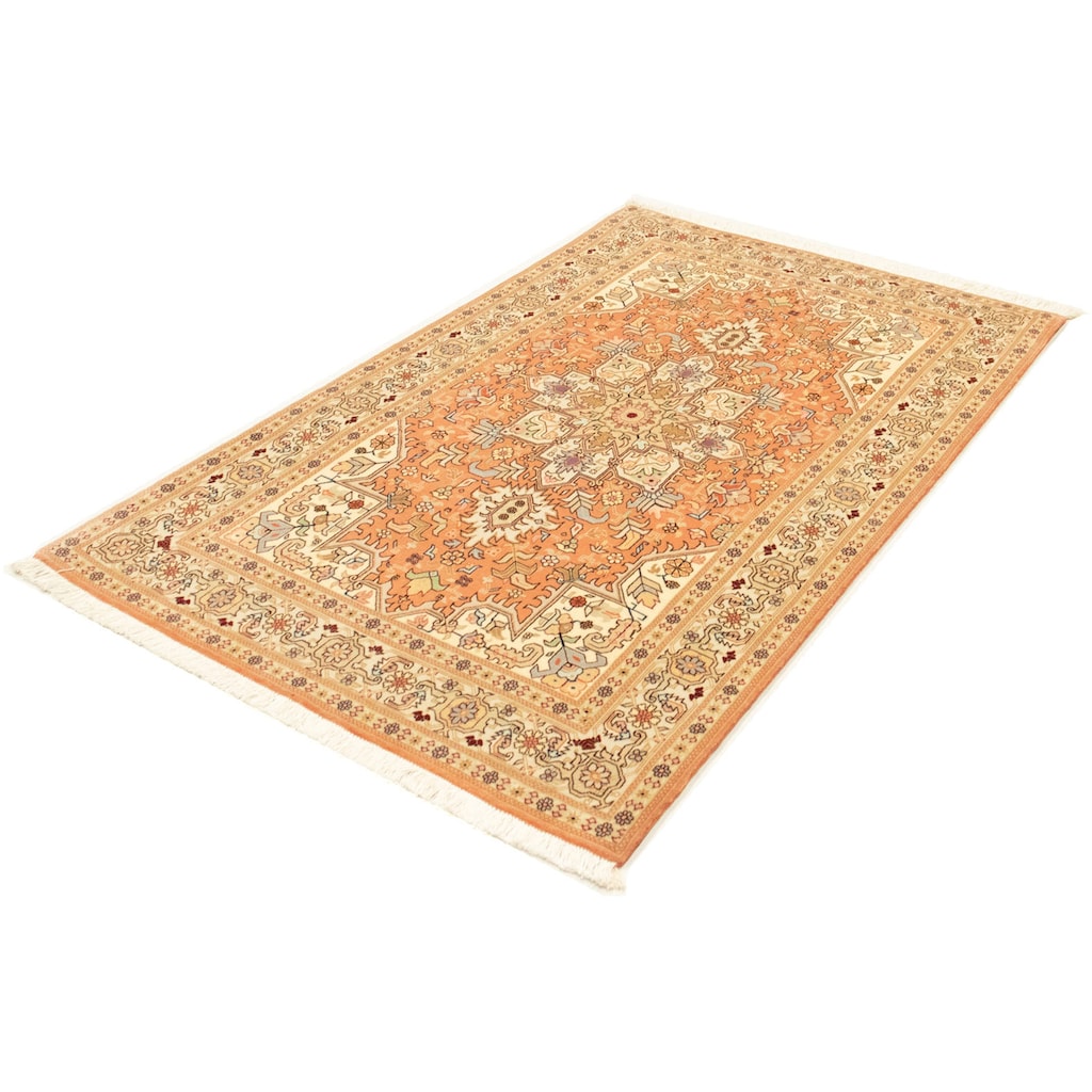 morgenland Teppich »Täbriz 50 Raj Teppich handgeknüpft terrakotta«, rechteckig
