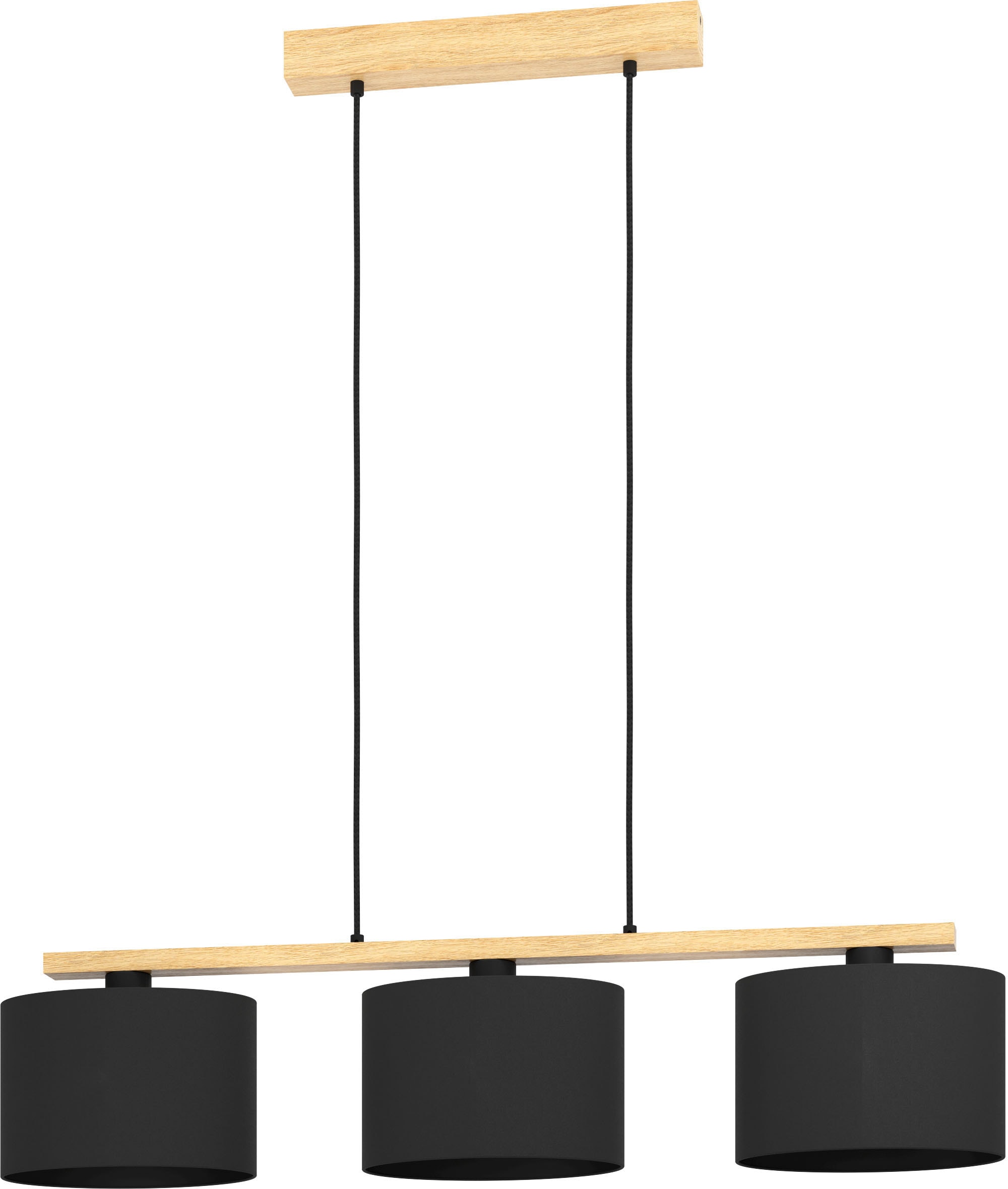 "EGLO Hängeleuchte ""CASTRALVO"", braun, H: 110cm, 1 Stk., Leuchten, Hängeleuchte in braun aus Holz, Stahl - exkl. E27 - 40W, Hängeleuchte"