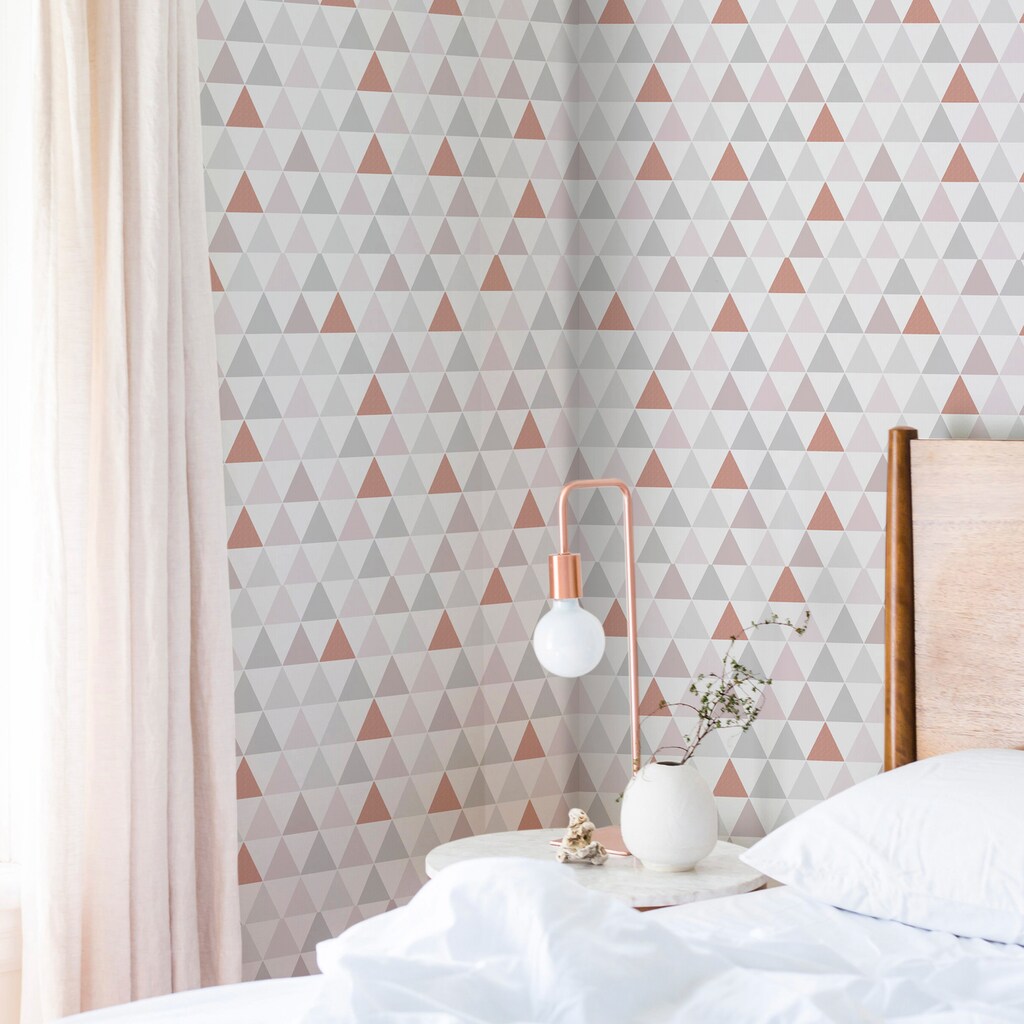 Superfresco Easy Vliestapete »Tarek Rose Gold«, geometrisch