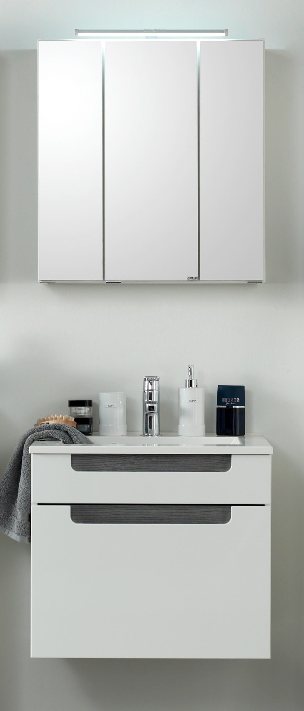 welltime Badmöbel-Set "Siena" 2 Stk. tlg. Breite 80 cm, Waschtisch mit Mine günstig online kaufen