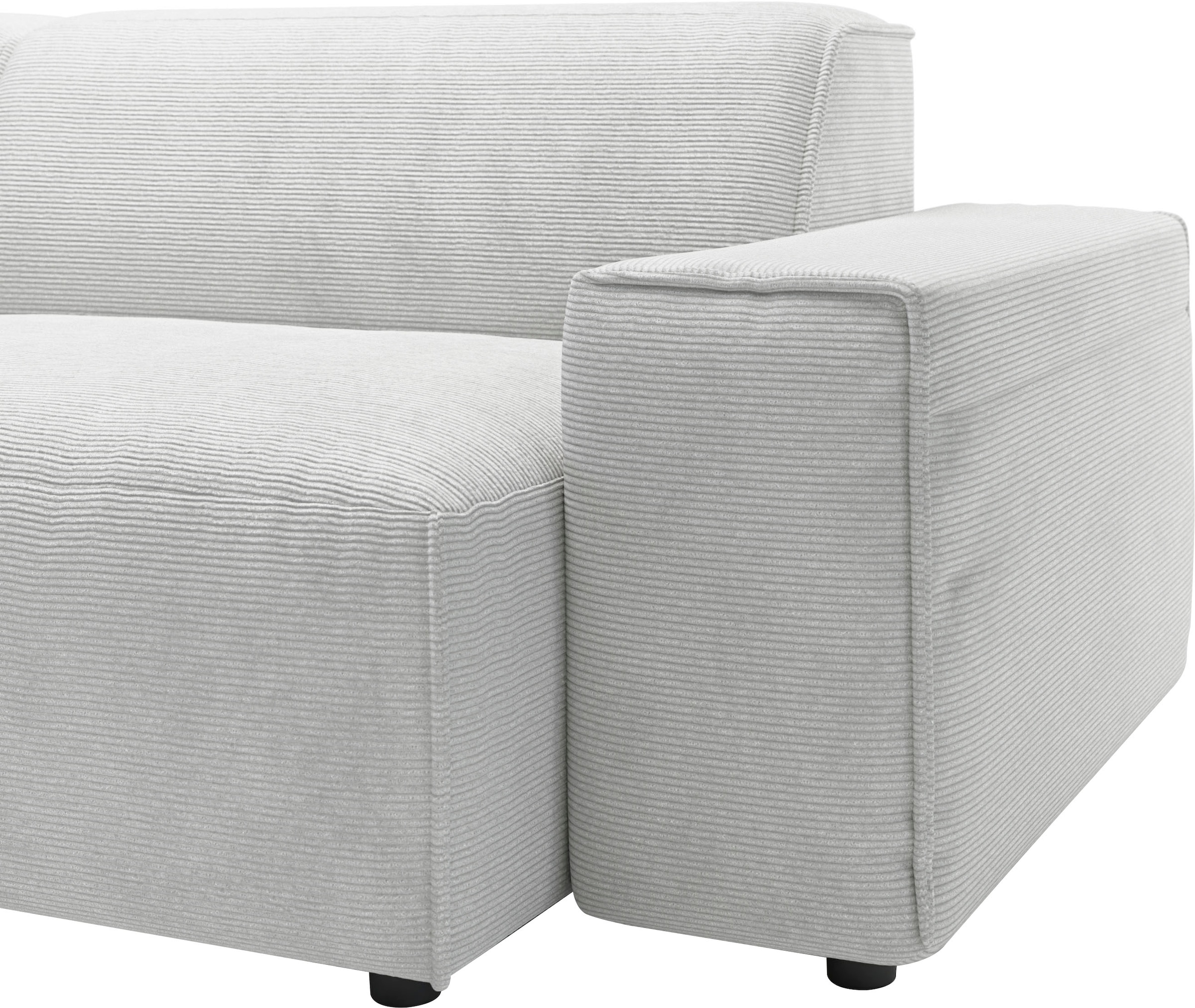 andas Ecksofa »Glimminge L-Form auch in Breitcord, Feincord + Easy care-Bezug,«, Breite 264, Zierkissen