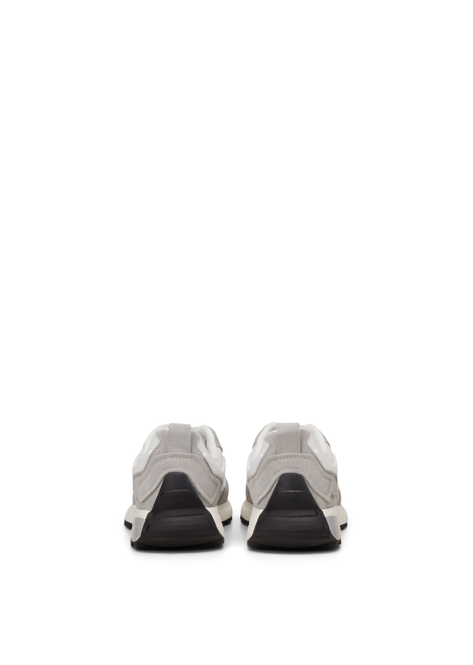 Sneaker MARC O'POLO "aus Rindleder und recyceltem Polyester", Herren, Gr. 45, concrete clay, light grau, Obermaterial: 80% Leder (Rind), 20% Polyester, unifarben, Schuhe Sneaker 3