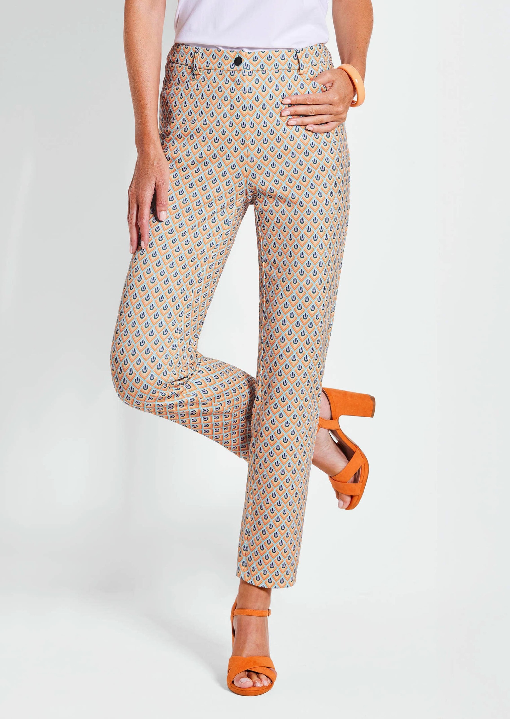 GOLDNER 2-in-1-Hose »Kurzgröße Elegante Hose LOUISA mit Muster«
