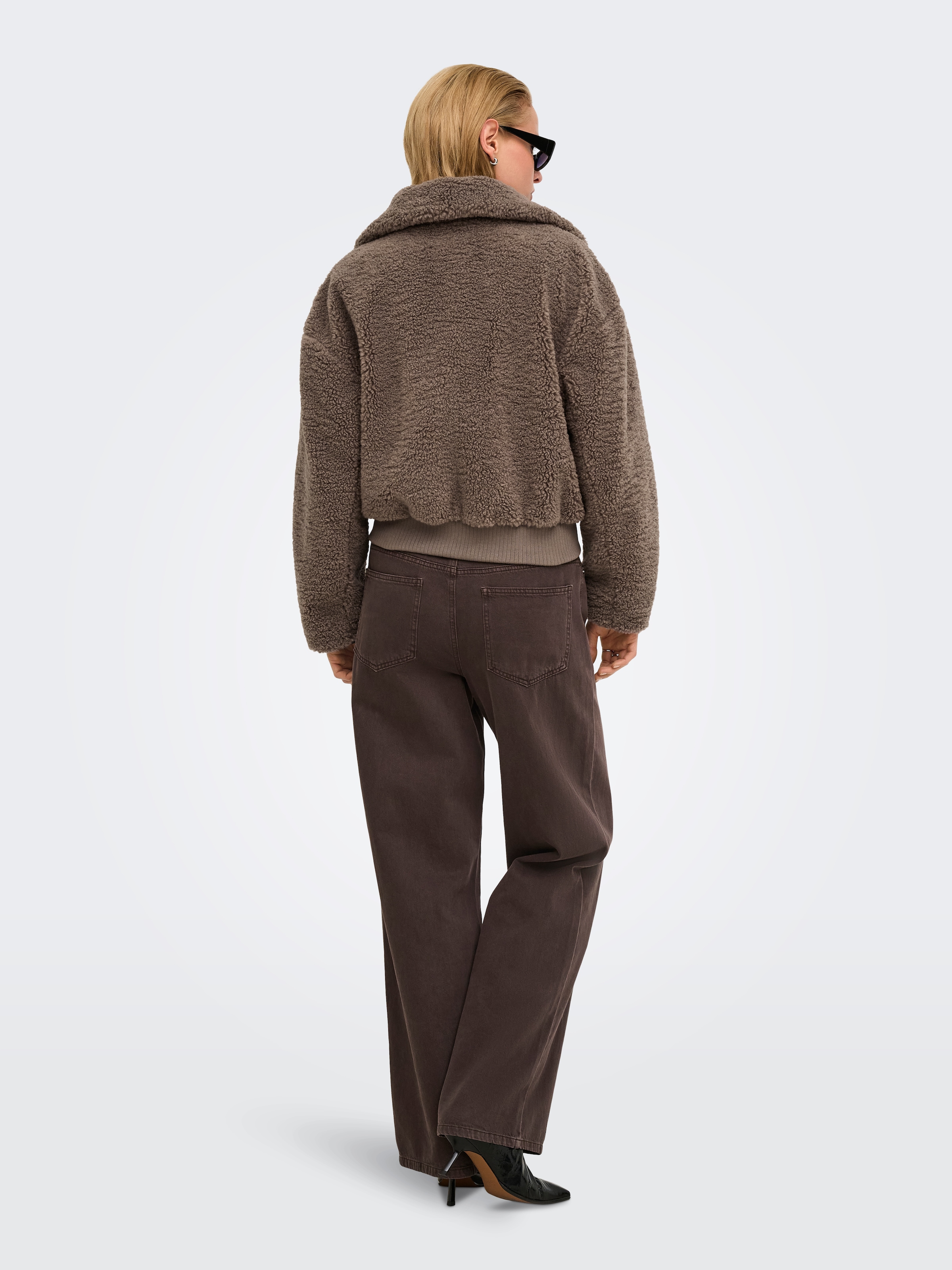 ONLY Plüschjacke »ONLADELE TEDDY BOMBER JACKET OTW« Kunstfaser, Teddyplüsch-Qualität