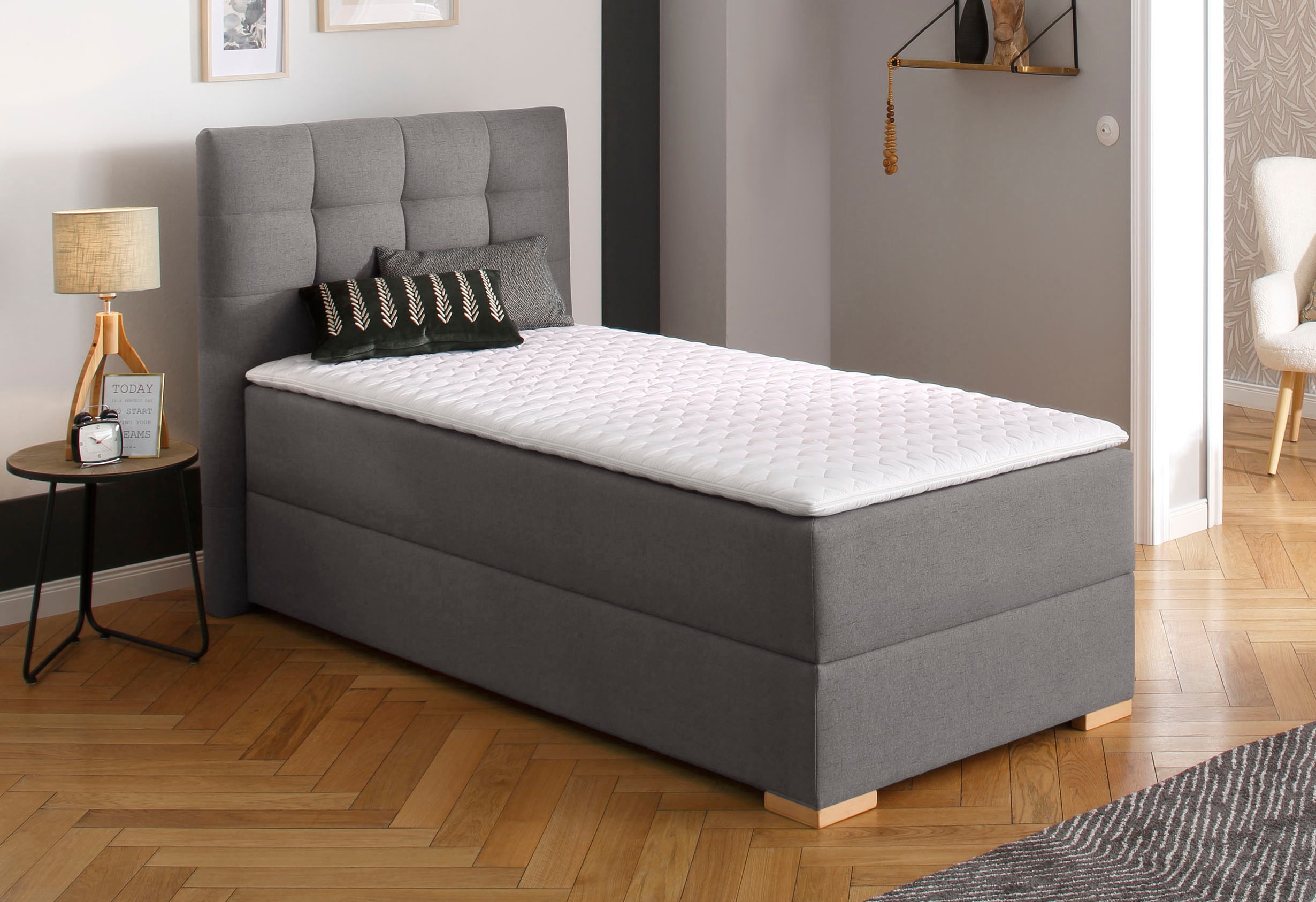 Home affaire Boxbett "Olivet mit Bettkasten" in 4 Farben, 4 Breiten, 2 Matratzenarten, auch in Überlänge 220 cm