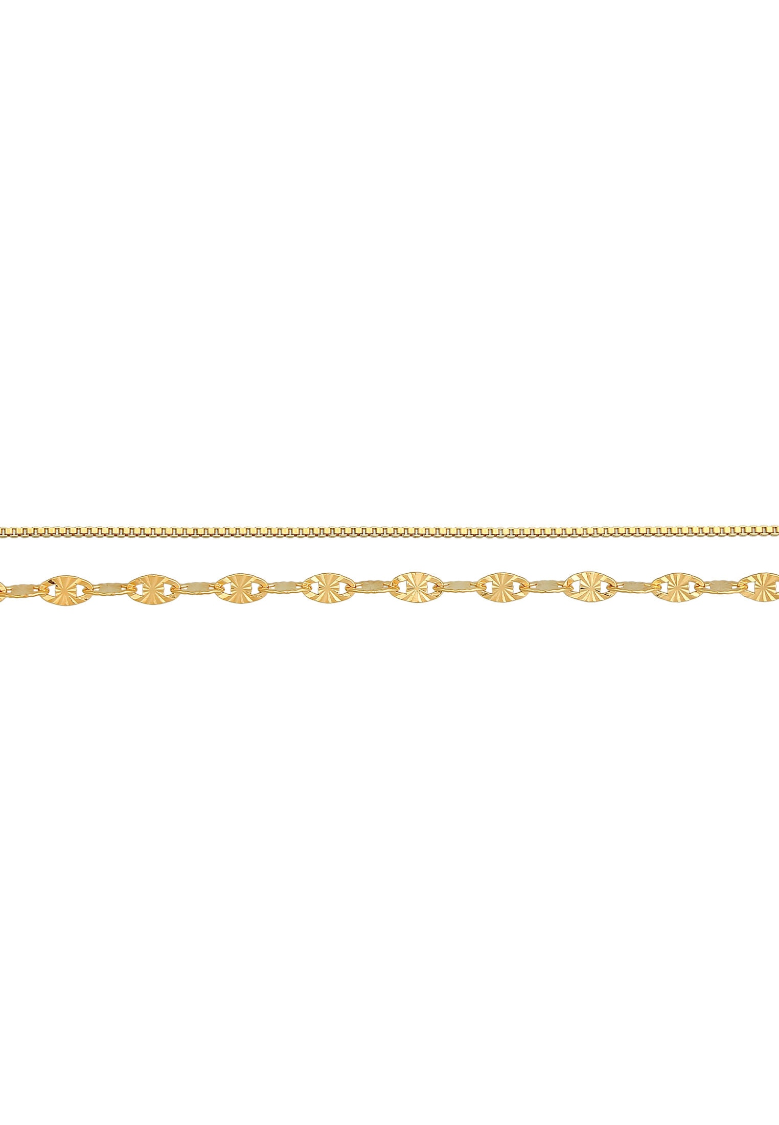 Elli Ketten-Set »Choker Venezianer Plättchen 2er Set 925 Silber«
