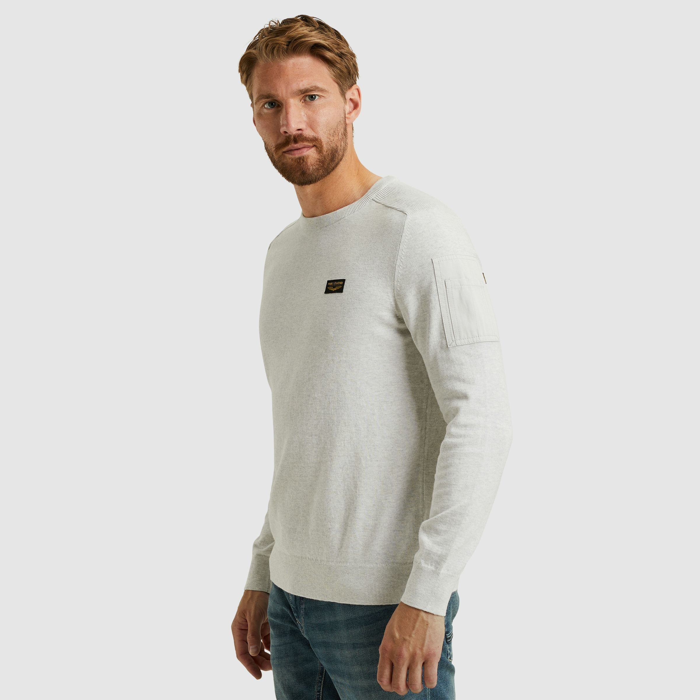 PME LEGEND Rundhalspullover, mit Logo Stickerei günstig online kaufen