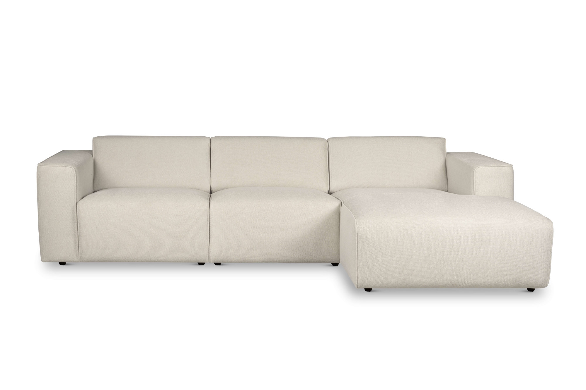 andas Ecksofa »Noord«, L-Form, mit Kedernaht, Breite 281 cm, Cord, Struktur, Webstoff