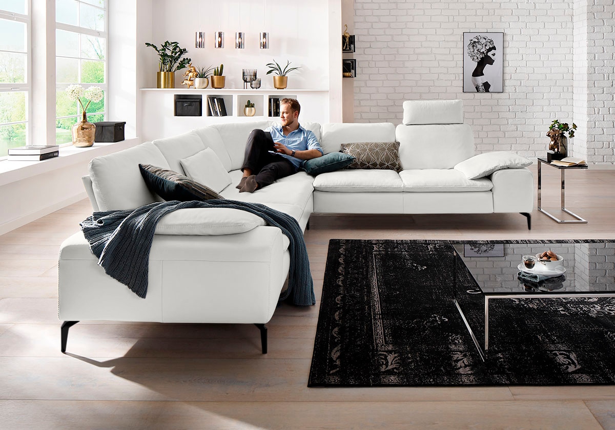 Ecksofa »valentinoo«, (Set), mit Sitztiefenverstellung, Breite 318 cm