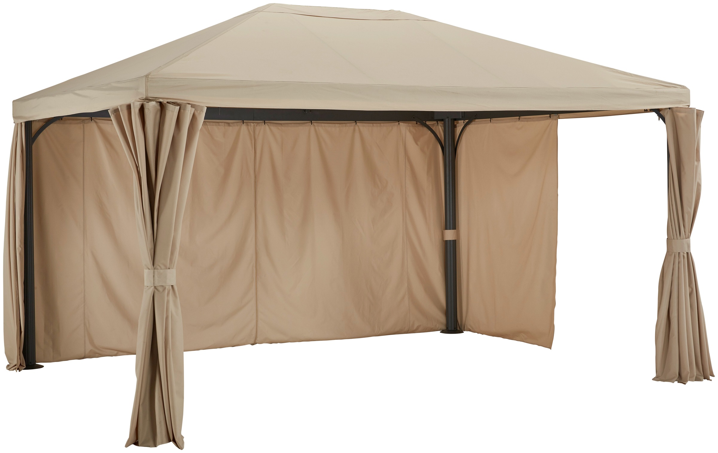 Pavillonseitenteil KONIFERA "Murano", beige (sandbeige), B:300cm H:400cm, Polyester, Pavillonseitenteile 2