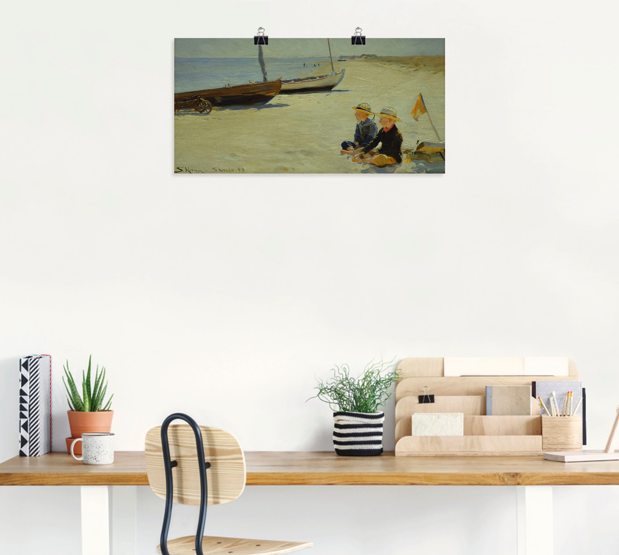 Artland Wandbild »Jungen am Strand von Skagen. 1893«, Kind, (1 St.), als Leinwandbild, Wandaufkleber oder Poster in versch. Größen