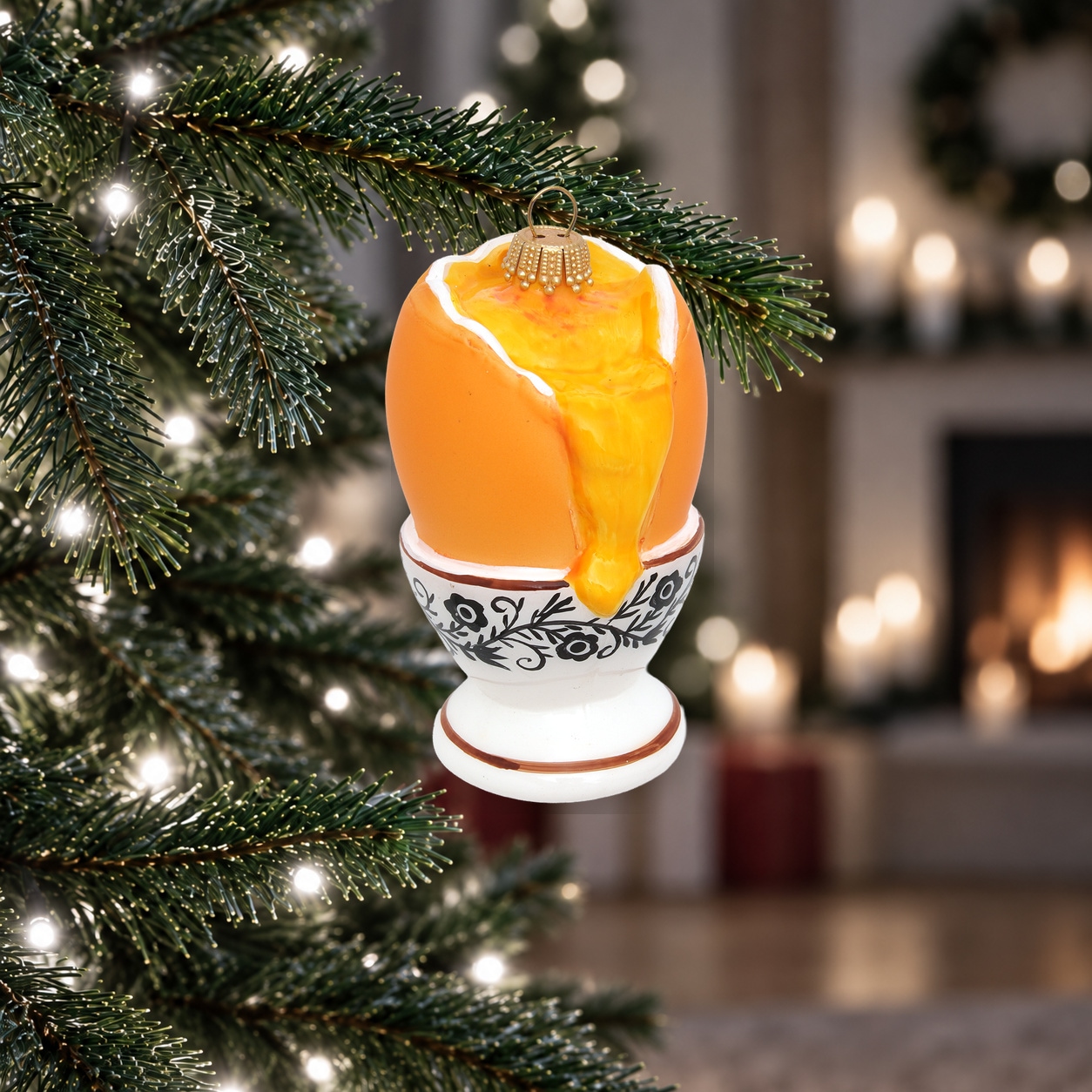 Krebs Glas Lauscha Christbaumschmuck »Frühstücksei« Glas, 1 Stück