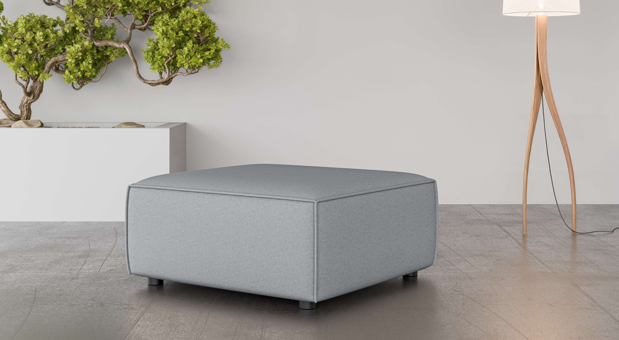 OTTO home Polsterhocker "Polsterhocker Cavan, Maße B/T/H: 90/90/42 cm" pass günstig online kaufen