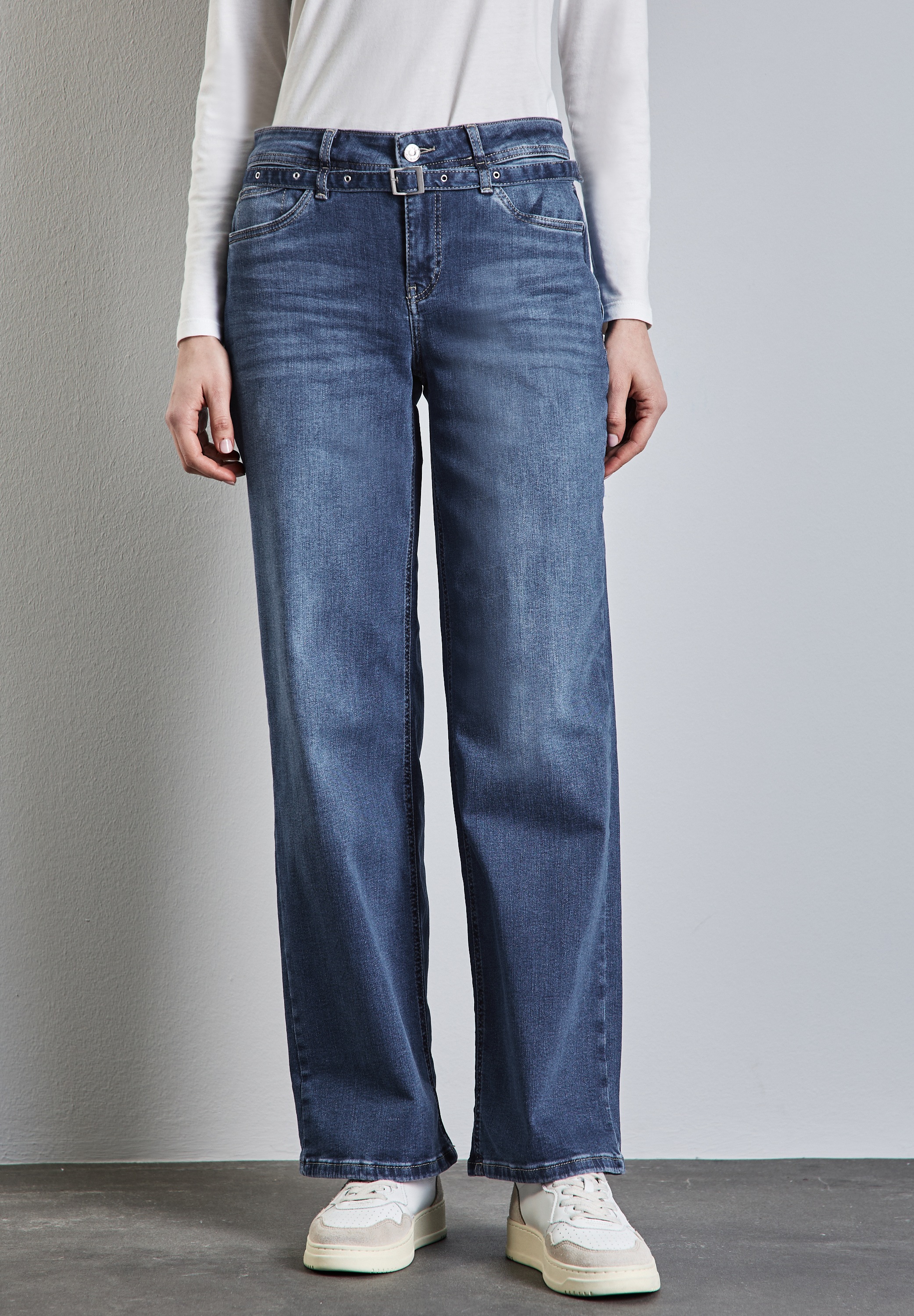 STREET ONE Loose-fit-Jeans, Middle Waist