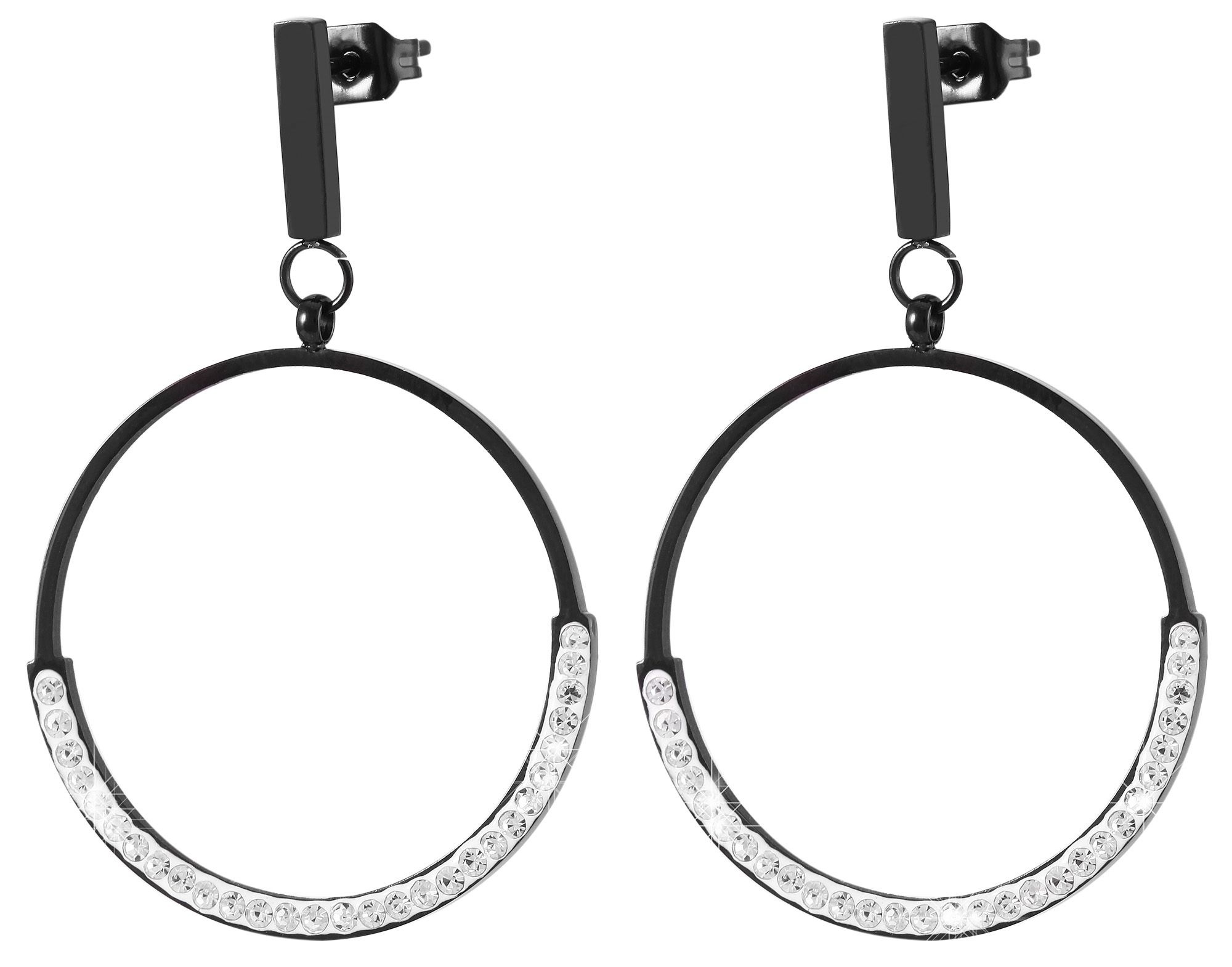 Adelia´s Paar Ohrhänger »Damen Ohrringe – Ohrstecker aus Edelstahl mit Strass Steinchen« Schöne Geschenkidee zum Geburtstag