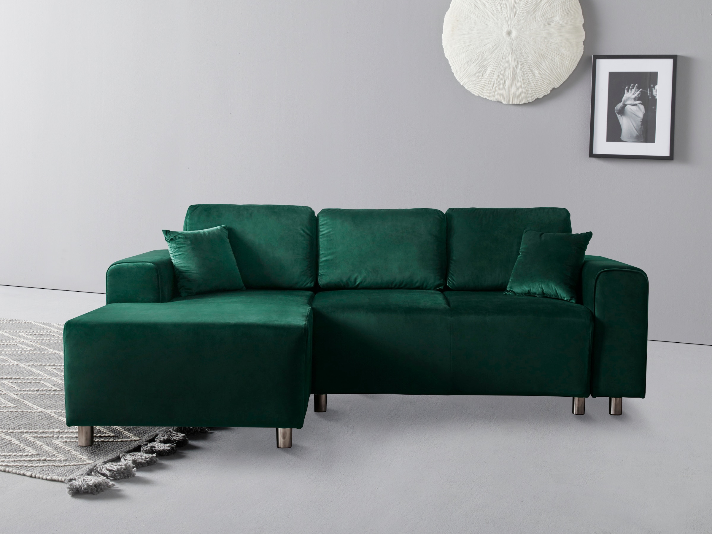 Home affaire Ecksofa "Györ" L-Form, wahlweise mit Bettfunktion und Bettkast günstig online kaufen