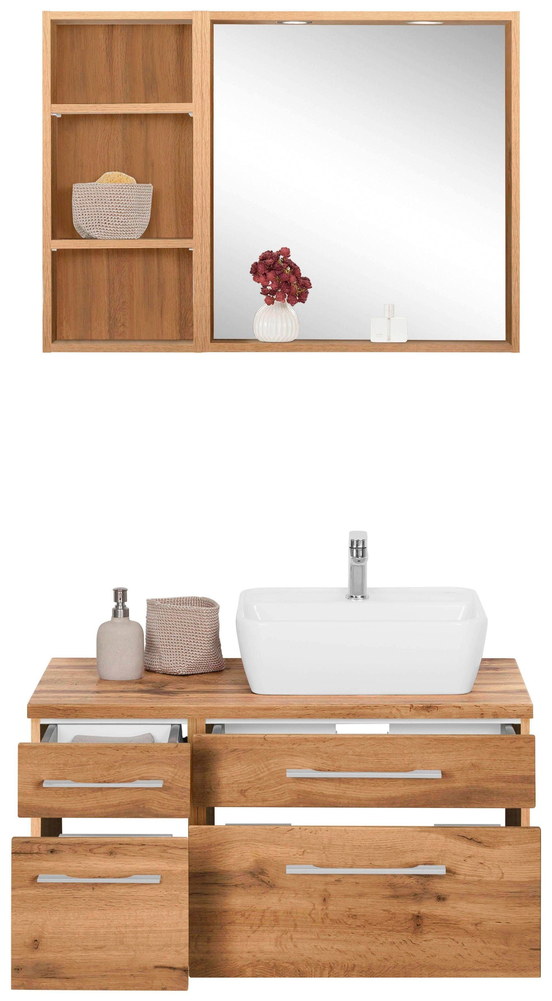 welltime Badmöbel-Set "Davos" 3 Stk. tlg. günstig online kaufen