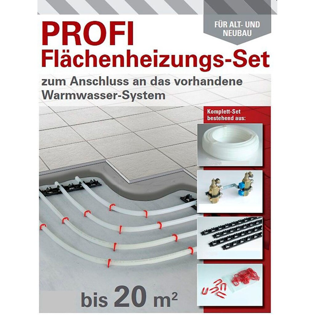 PEROBE Warmwasserfußbodenheizungen »Profi Flächenheizung«, (Set)