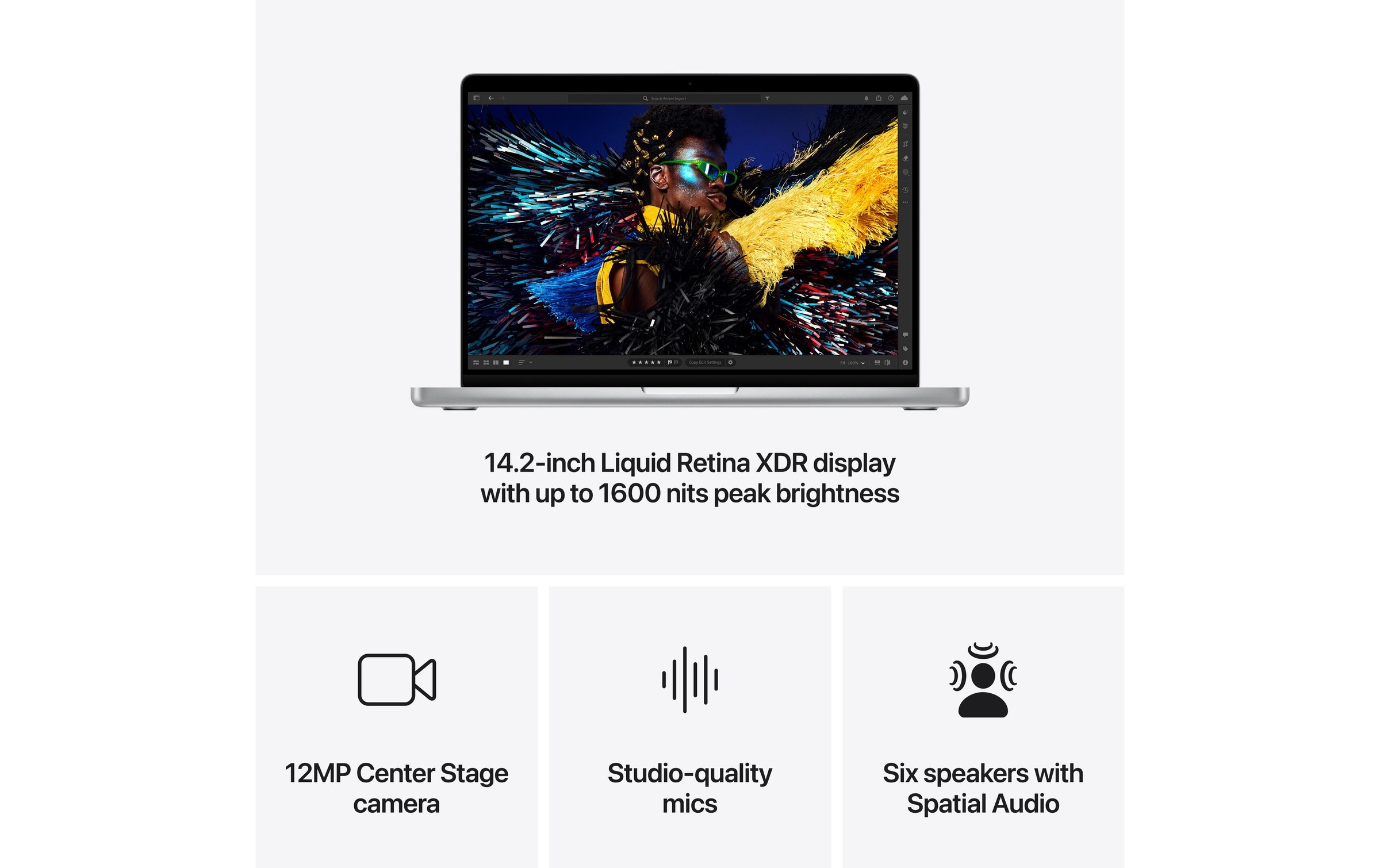 Apple Notebook »Apple MacBook Pro 14 Zoll (2024), M4 Pro Chip, 14C CPU, 20C GPU« 35,97 cm / 14,2 ″ Apple M4 Pro 1.000 GB SSD