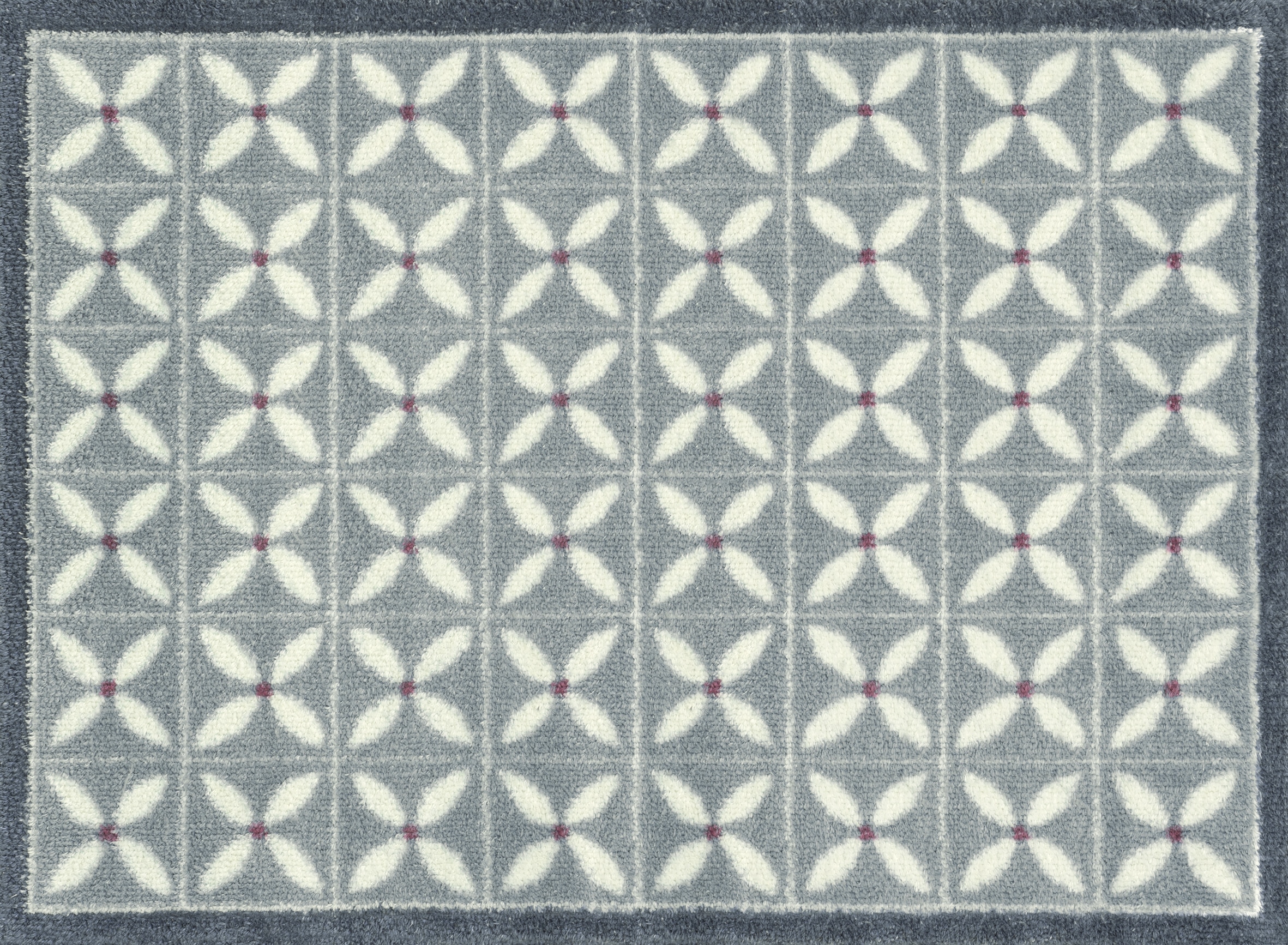 Turtle Mat Fußmatte "Flower Fields Grey" rechteckig 9 mm Höhe günstig online kaufen