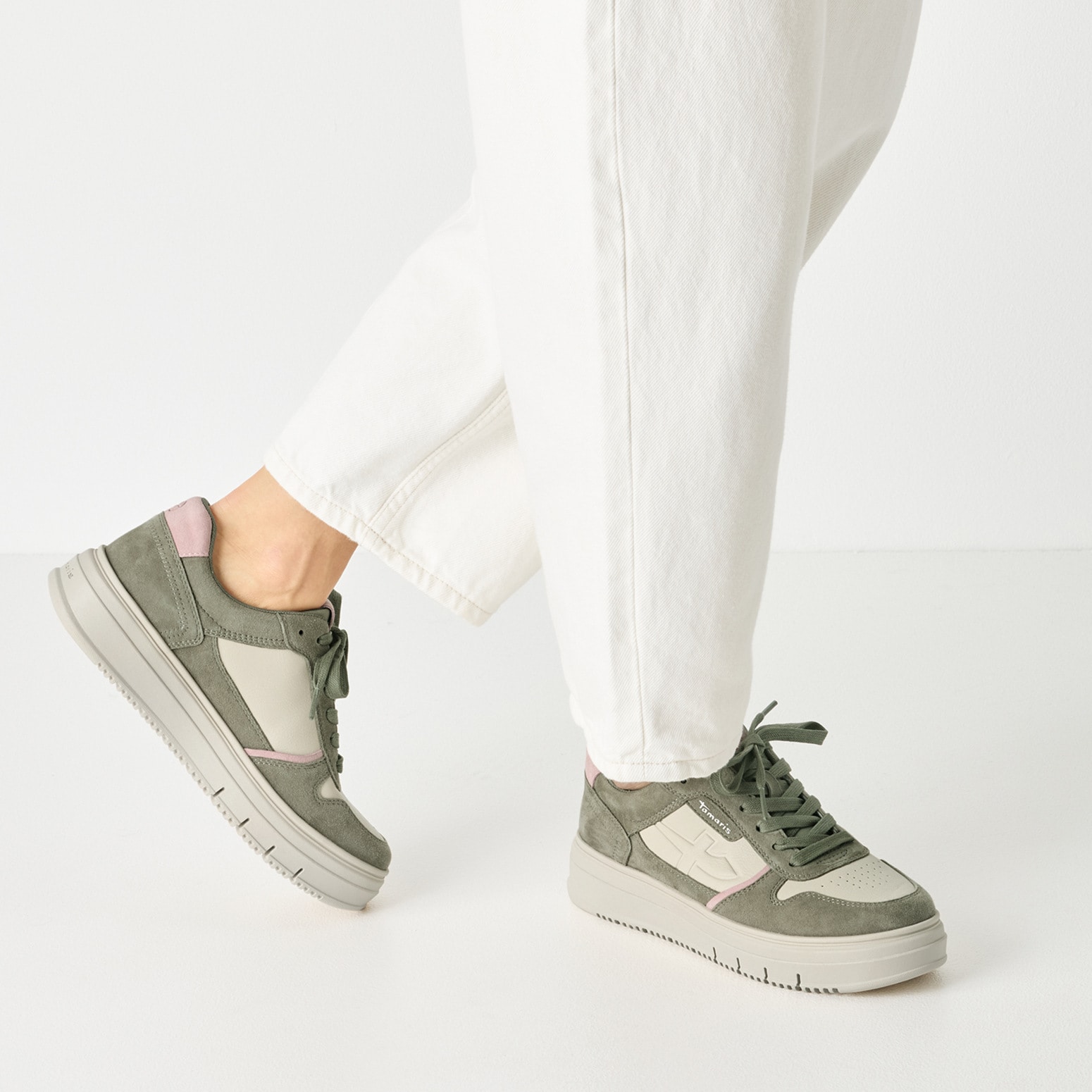 Tamaris Plateausneaker, Trendsneaker, Freizeitschuh, Schnürschuh im coolen Basket-Style