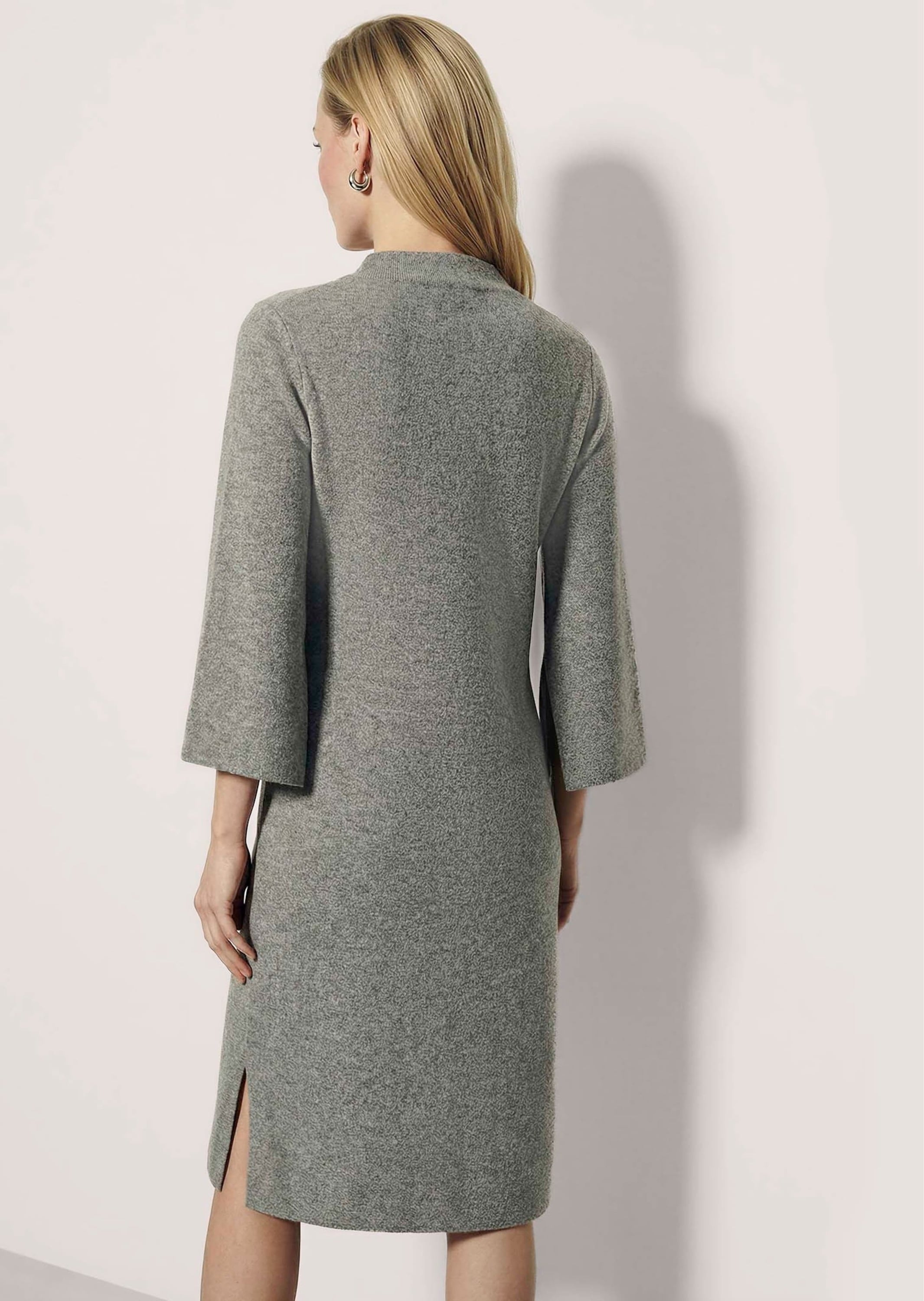 MADELEINE Strickkleid »Strickkleid Halbarm Kaschmir-Strickkleid in Midilänge« Feminines Strickkleid mit Seitenschlitz