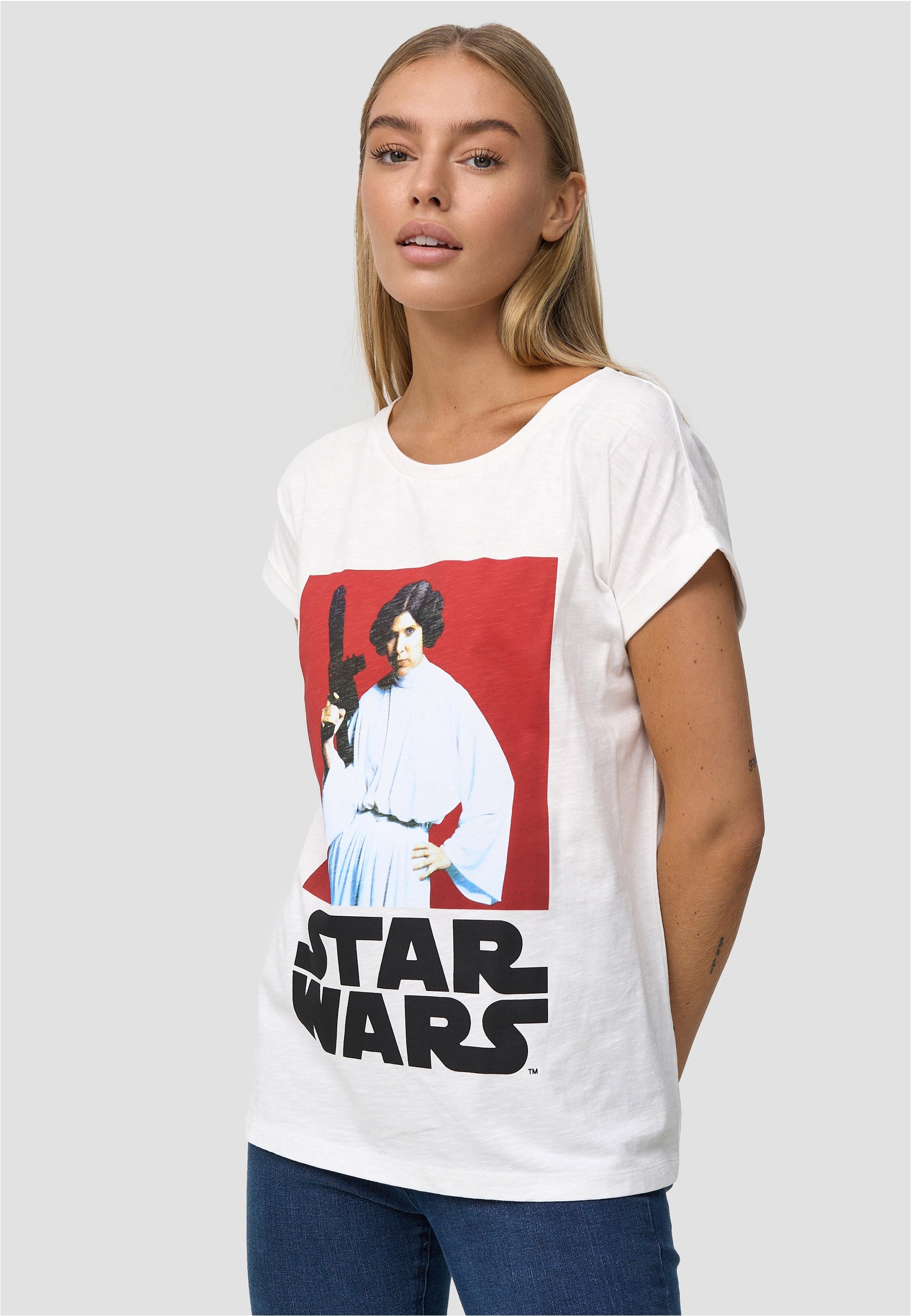 Recovered T-Shirt »Star Wars Princess Leia«, im zeitlosen Design