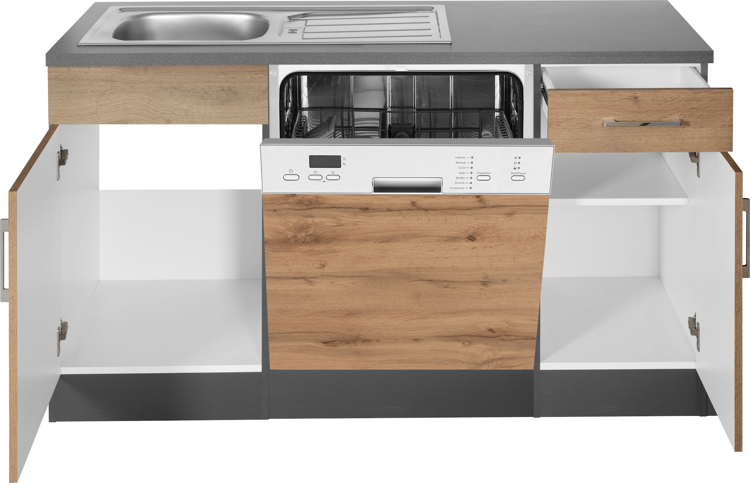 KOCHSTATION Winkelküche »KS-Colmar«, mit E-Geräten, Stellbreite 210/210 cm