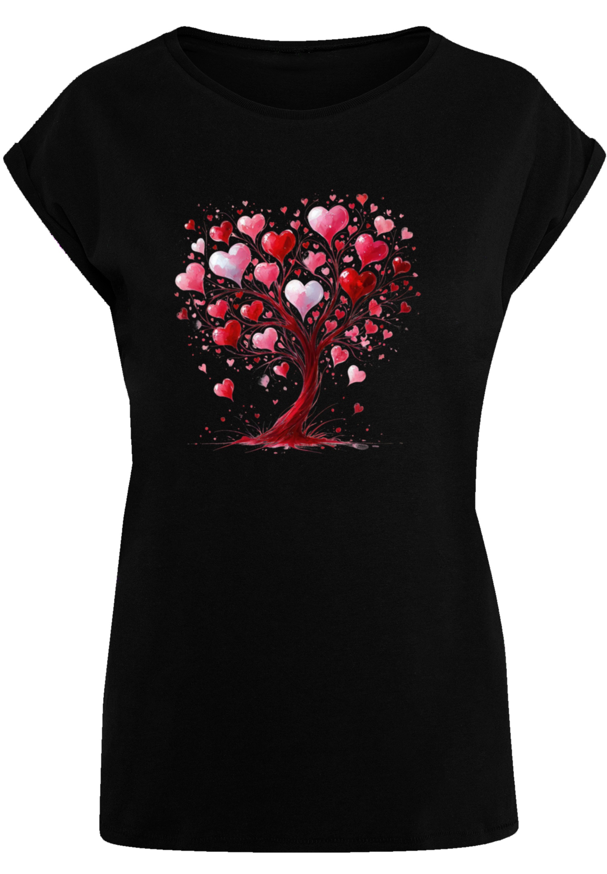 F4NT4STIC T-Shirt »Herz Baum Aquarell Druck«, Premium Qualität