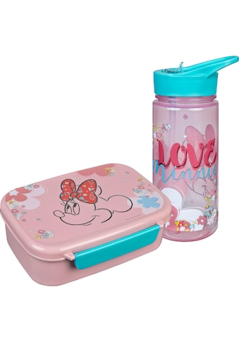 Lunchbox »Brotzeitdose & Trinkflasche, Minnie Mouse«, (Set, 2 tlg.), mit Trinkflasche