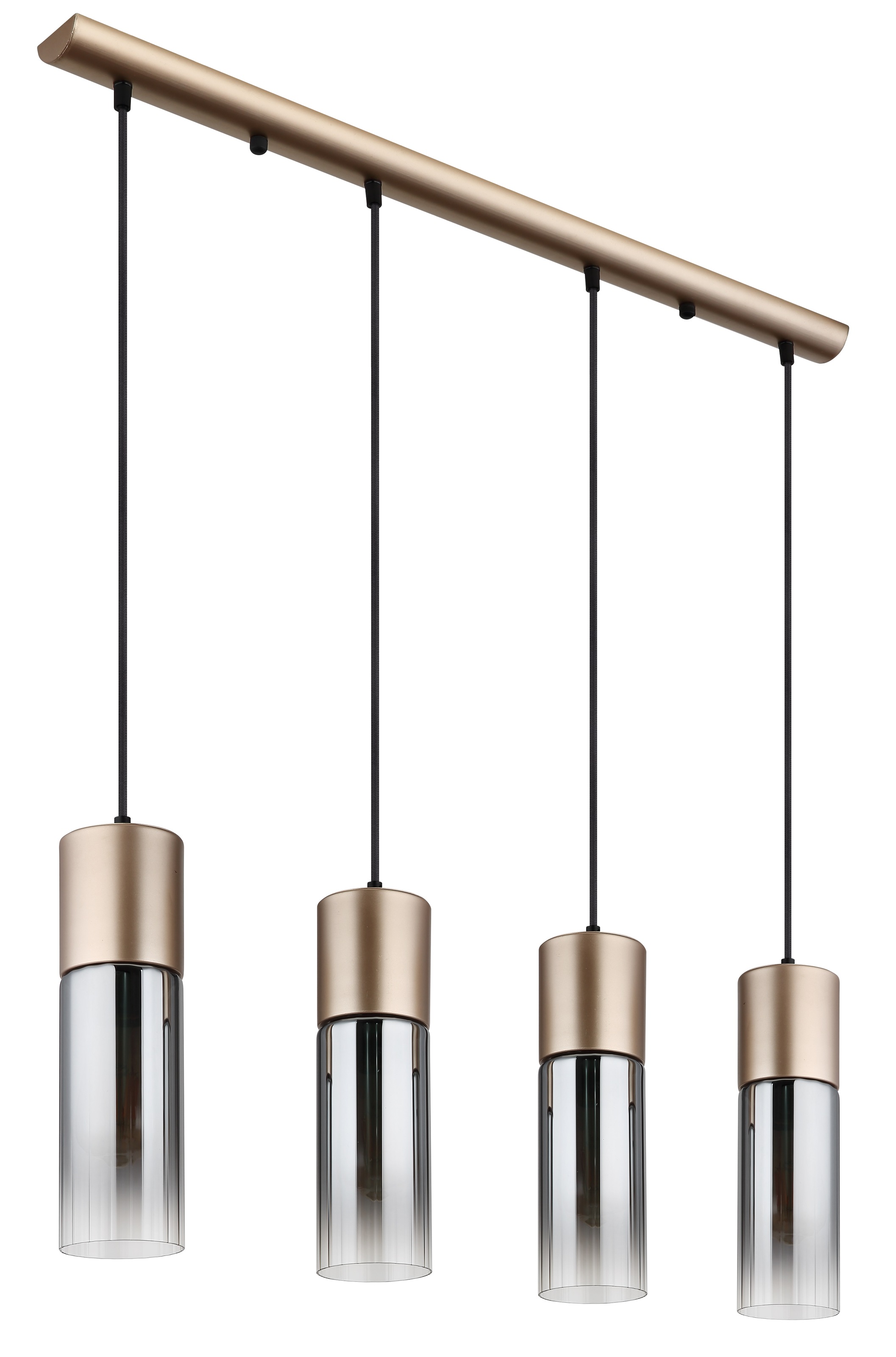 GLOBO LIGHTING Hängeleuchte »ANNIKA« E27 1 Stk. Hängeleuchte Cappuccino, Rauchglas, klar verlaufend, E27