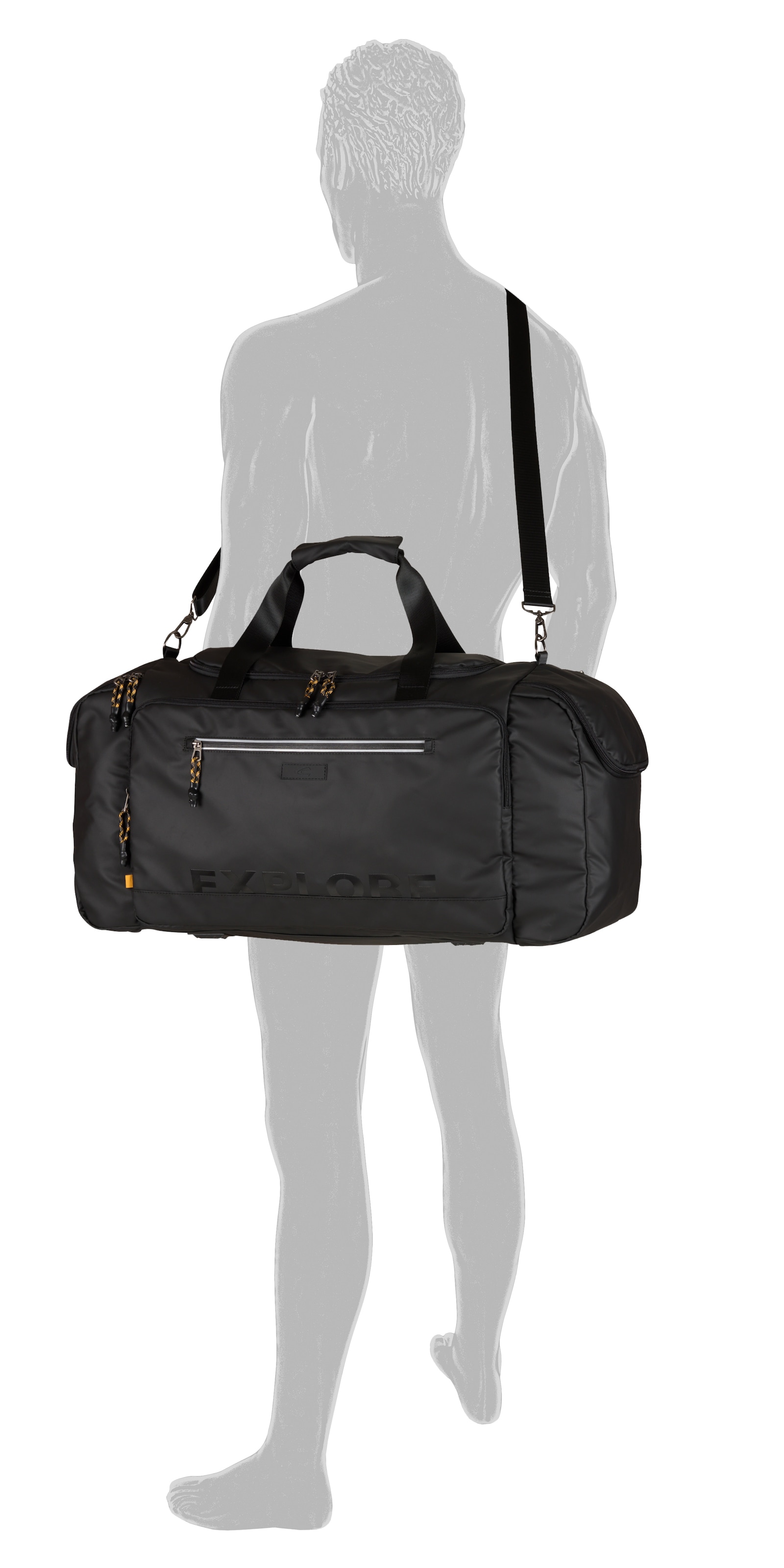 camel active Reisetasche »Explore«, wasserabweisendes recyceltes Nylon und reflektierende Reißverschlüsse