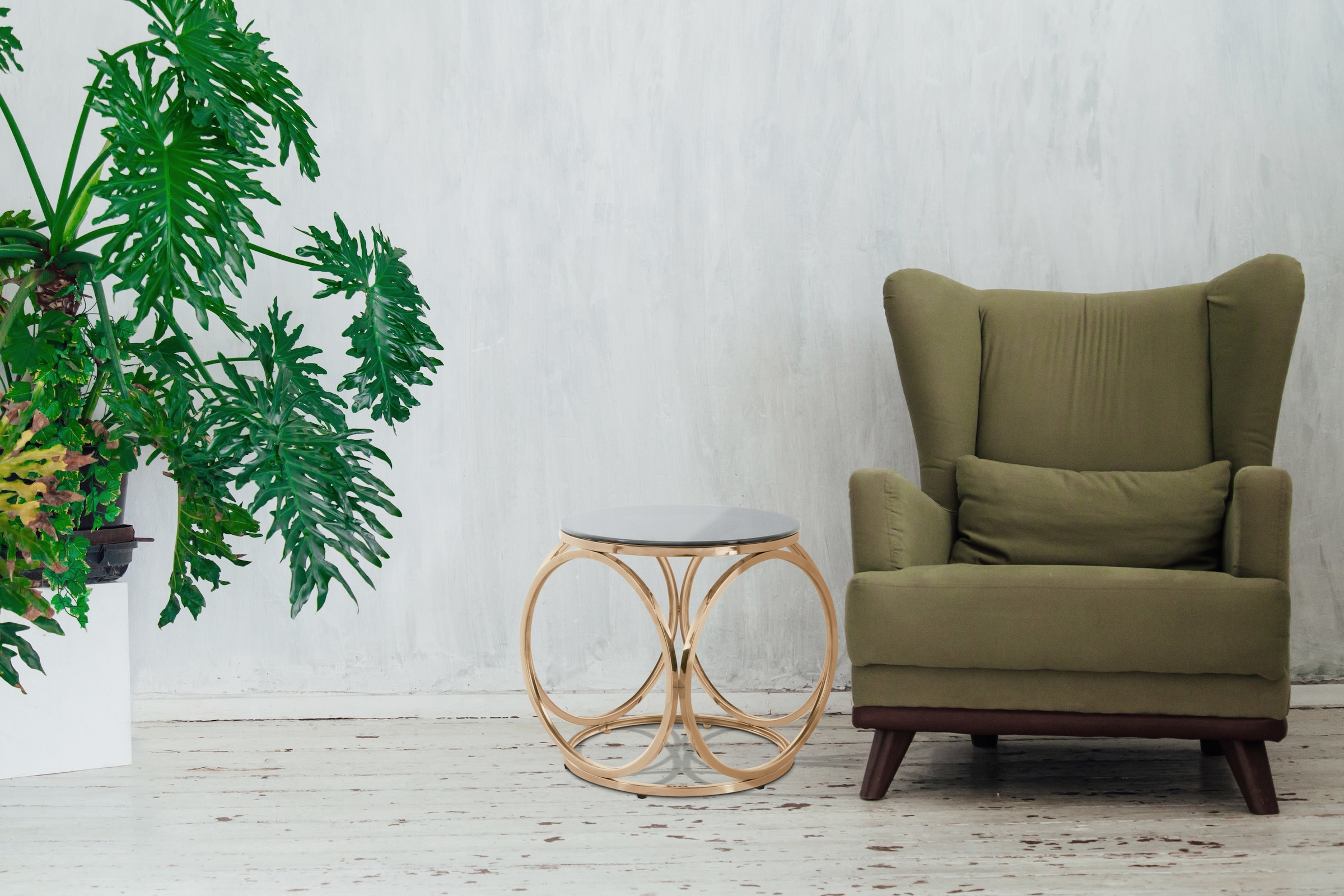 Kayoom Beistelltisch »Whitney 225,Beistelltisch mit offenem Design, Gestell aus Metall«, (1 St.), Glamouröses Design, hochwertige Verarbeitung, pflegeleicht