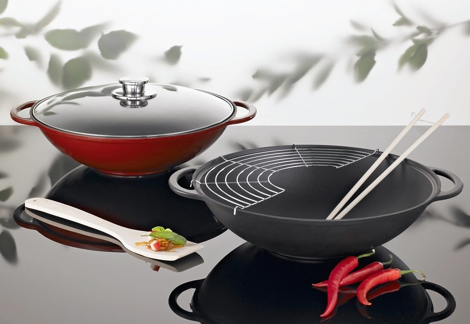 SCHULTE-UFER Wok "Rustika" Gusseisen 1 Stk. tlg. Induktion günstig online kaufen