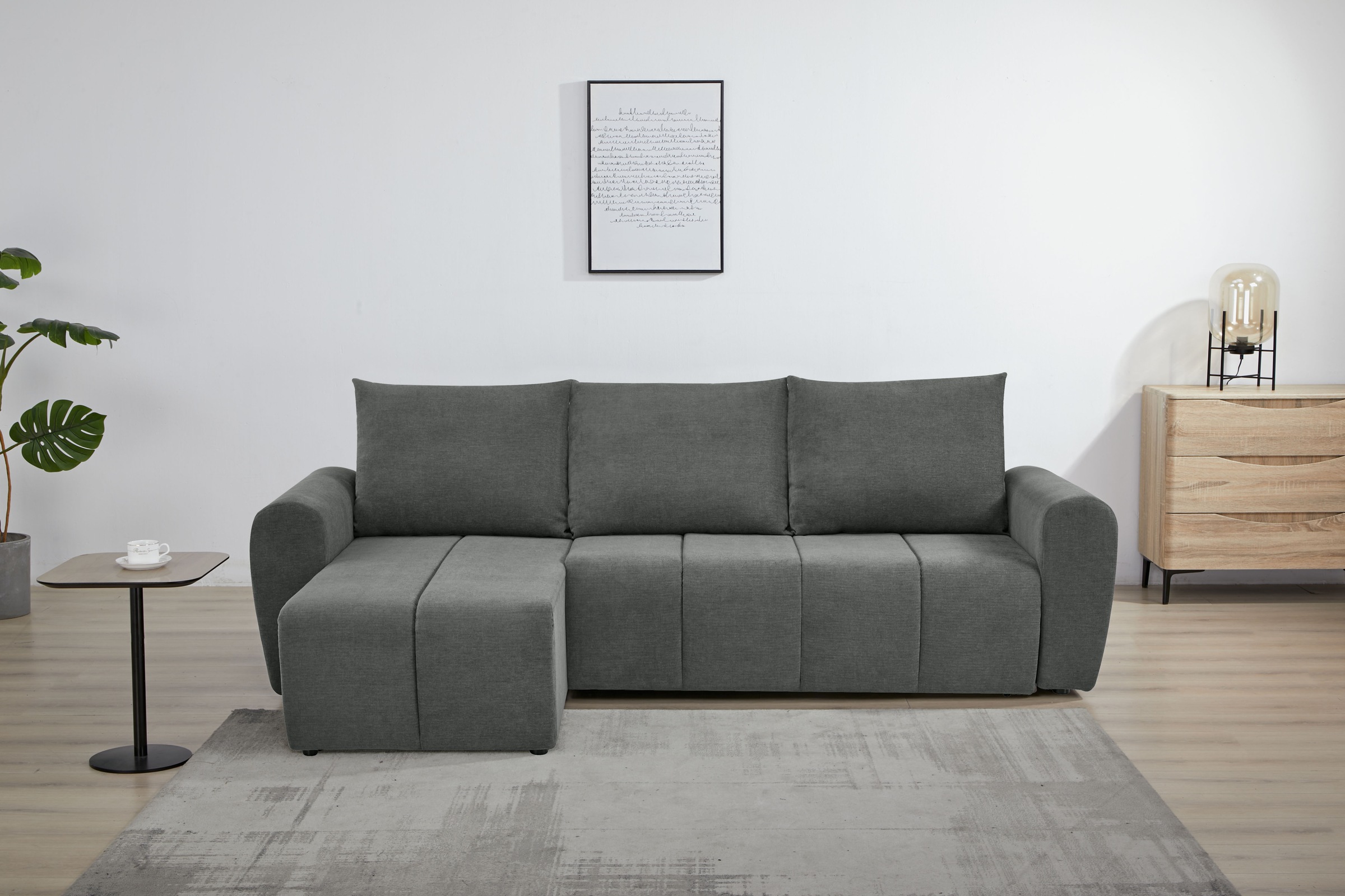 Home affaire Ecksofa "Nortrud, 241 cm, L-Form, mit Schlaffunktion u. Bettka günstig online kaufen