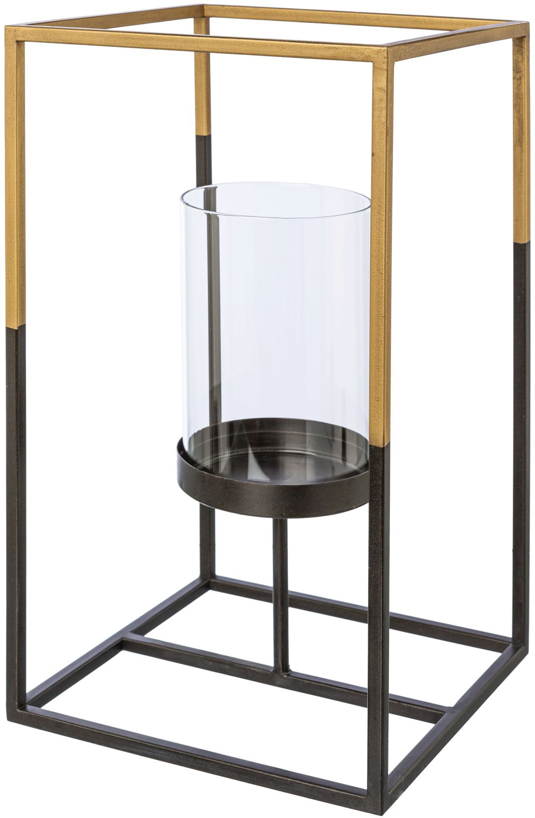 Creativ deco Teelichthalter, (1 St.), mit Glas, für Stumpenkerzen, Höhe ca. 35 cm