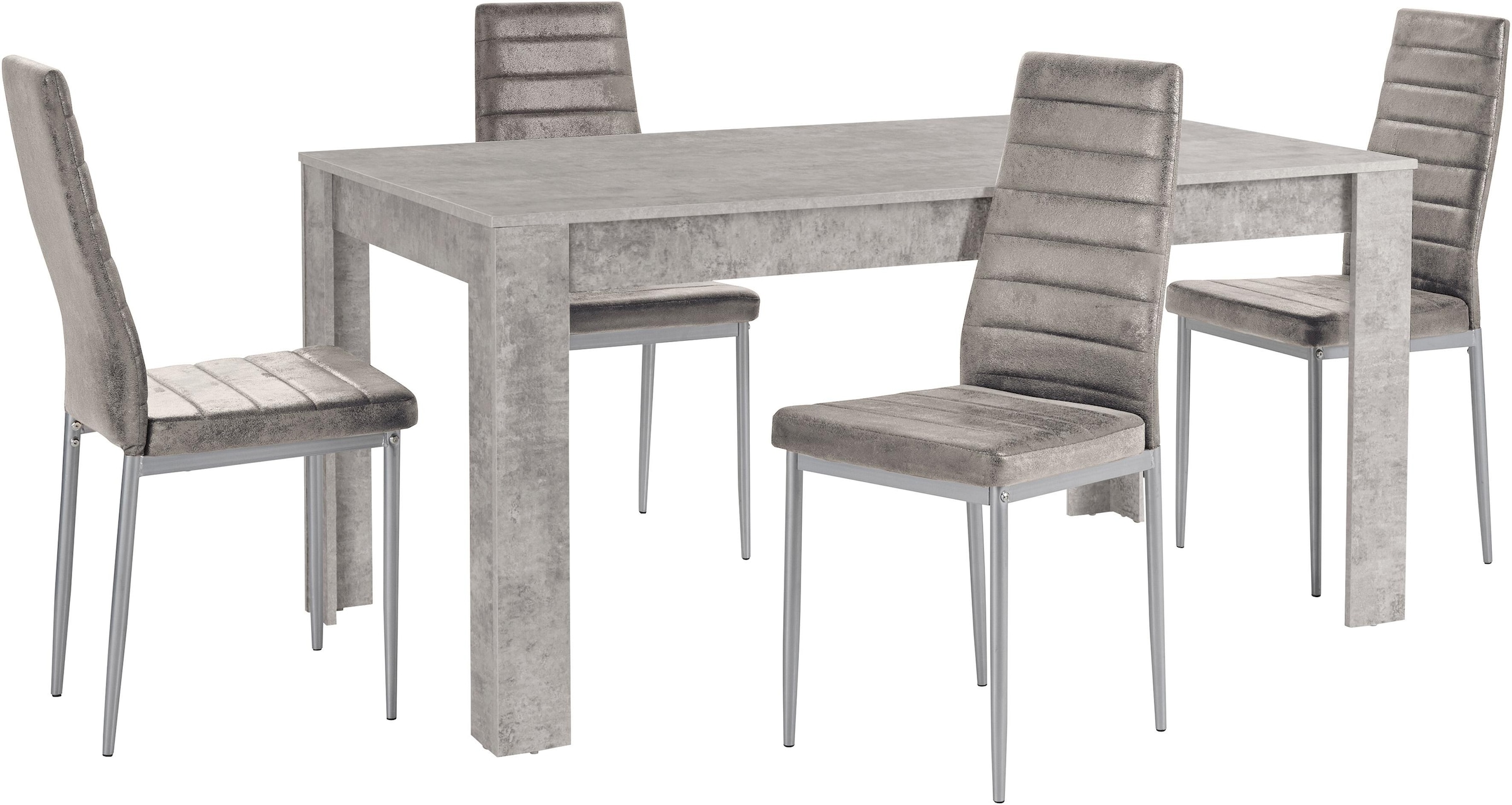 INOSIGN Essgruppe »Lynn160/Kate«, (Set, 5 tlg.), Tisch mit 4 Stühlen, Belastbarkeit 120 KG